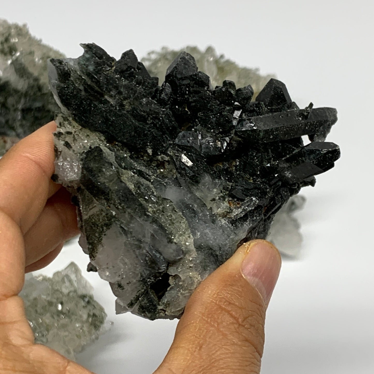 4 lbs, 2.9"-4.3", 11pcs, Chlorine Quartz Minerals Specimens @Pakistan, B27746