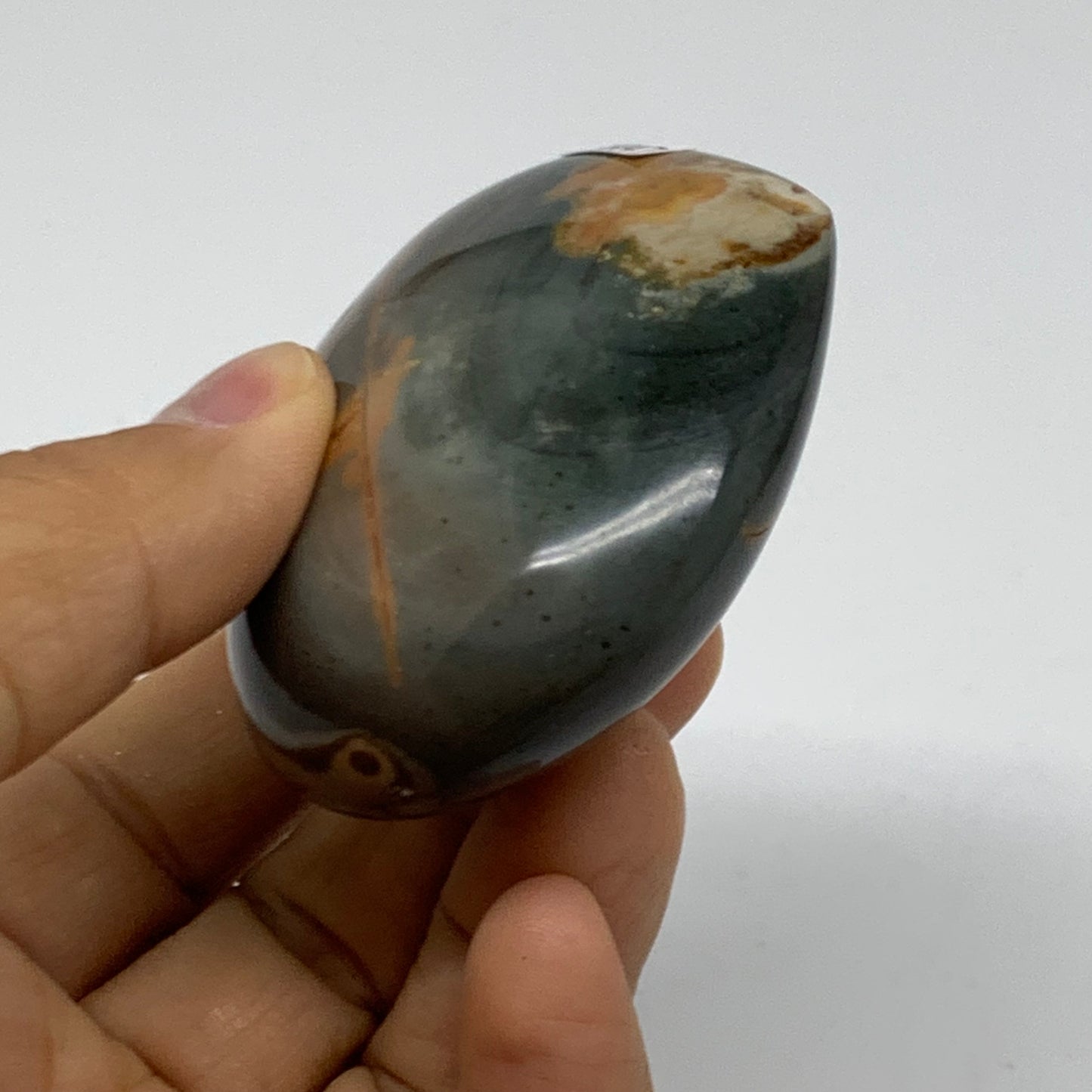0.27 lbs, 2.2"x2.5"x1.1", Polychrome Jasper Heart Polished Crystal, B38047