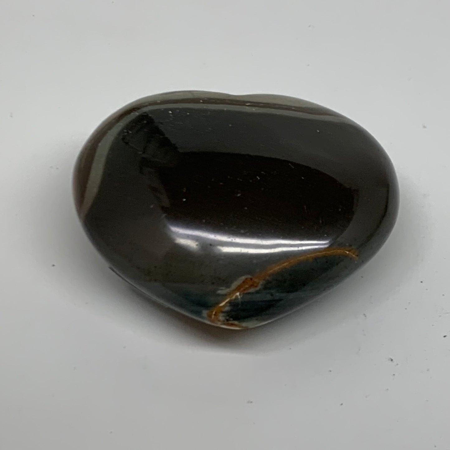 0.27 lbs, 2.2"x2.5"x1.1", Polychrome Jasper Heart Polished Crystal, B38047