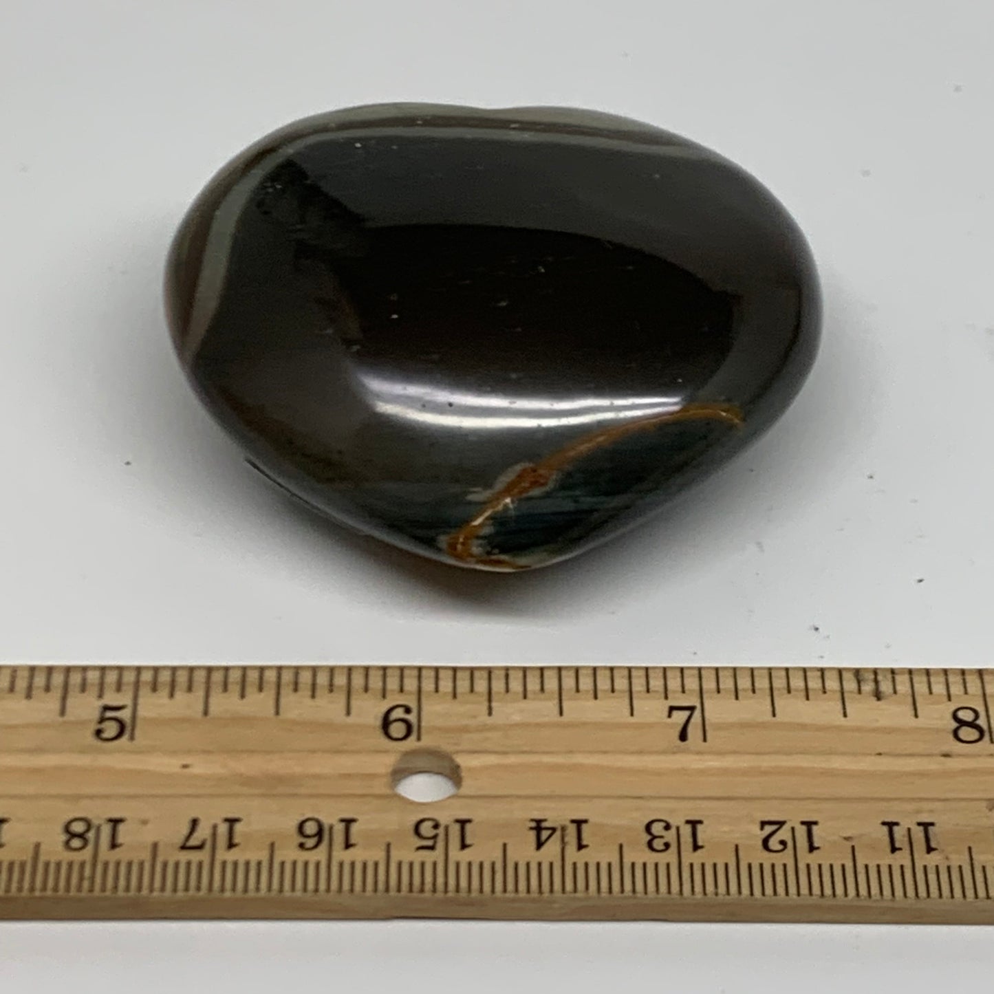 0.27 lbs, 2.2"x2.5"x1.1", Polychrome Jasper Heart Polished Crystal, B38047