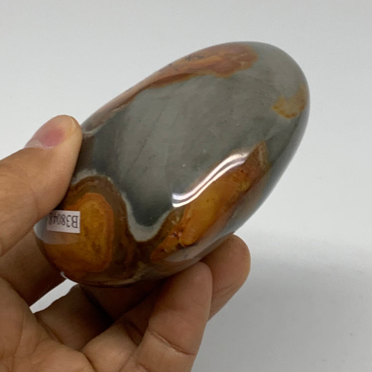 0.66 lbs, 2.8"x3.3"x1.6", Polychrome Jasper Heart Polished Crystal, B38048