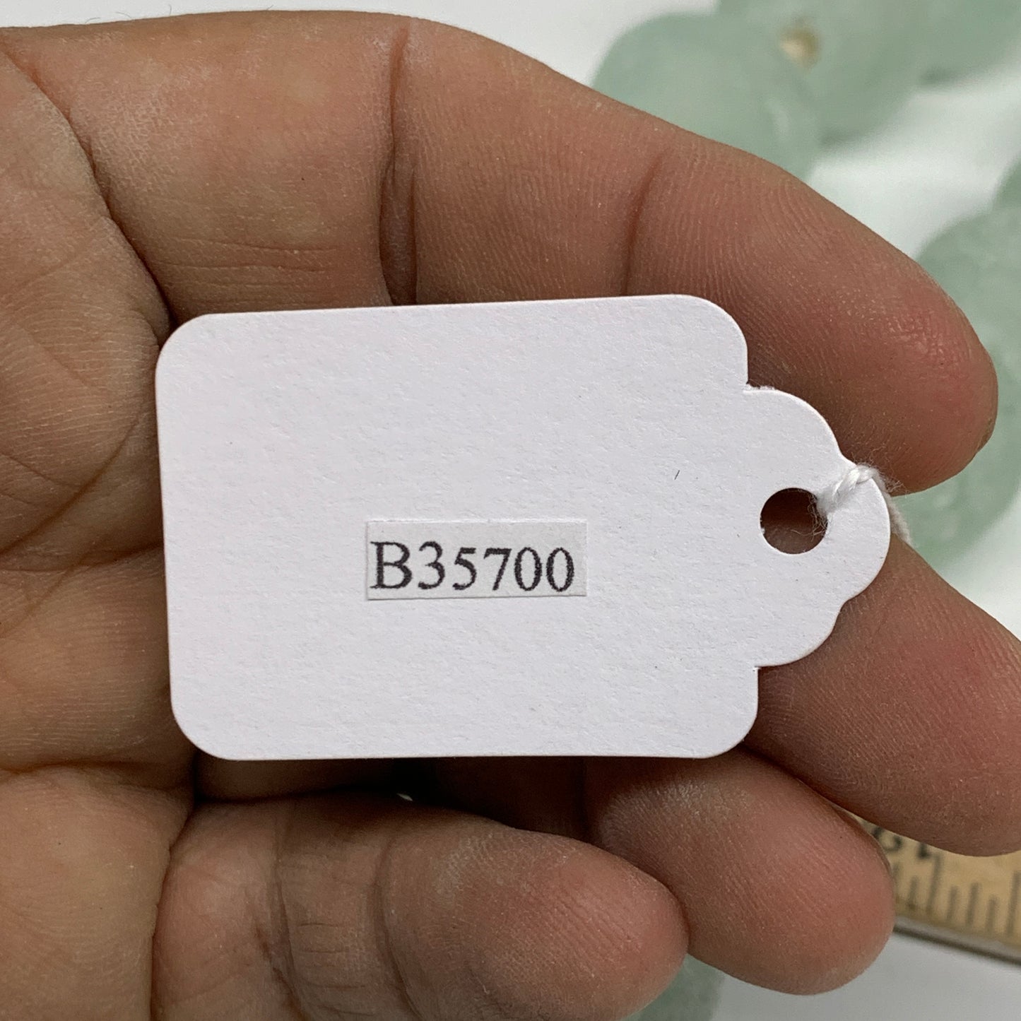 0.9 lbs, 17mm-20mm, 1 Strand, 30 beads, Green/Blue Sea Glass Beads, B35700