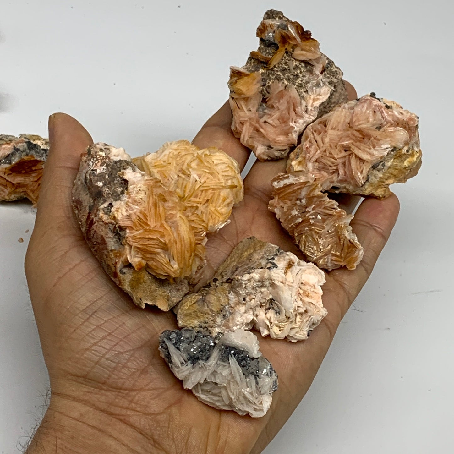 4.12 lbs, 1.1"-2.3", 56pcs Lot, Small Golden Barite Mineral Specimen, B33563