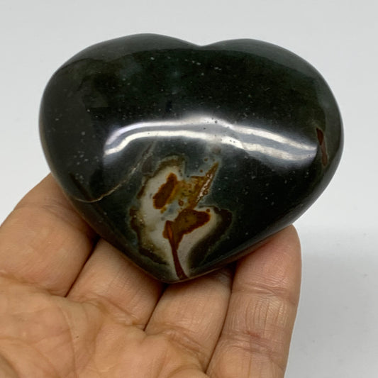 0.29 lbs, 2.3"x2.7"x1", Polychrome Jasper Heart Polished Crystal, B38050