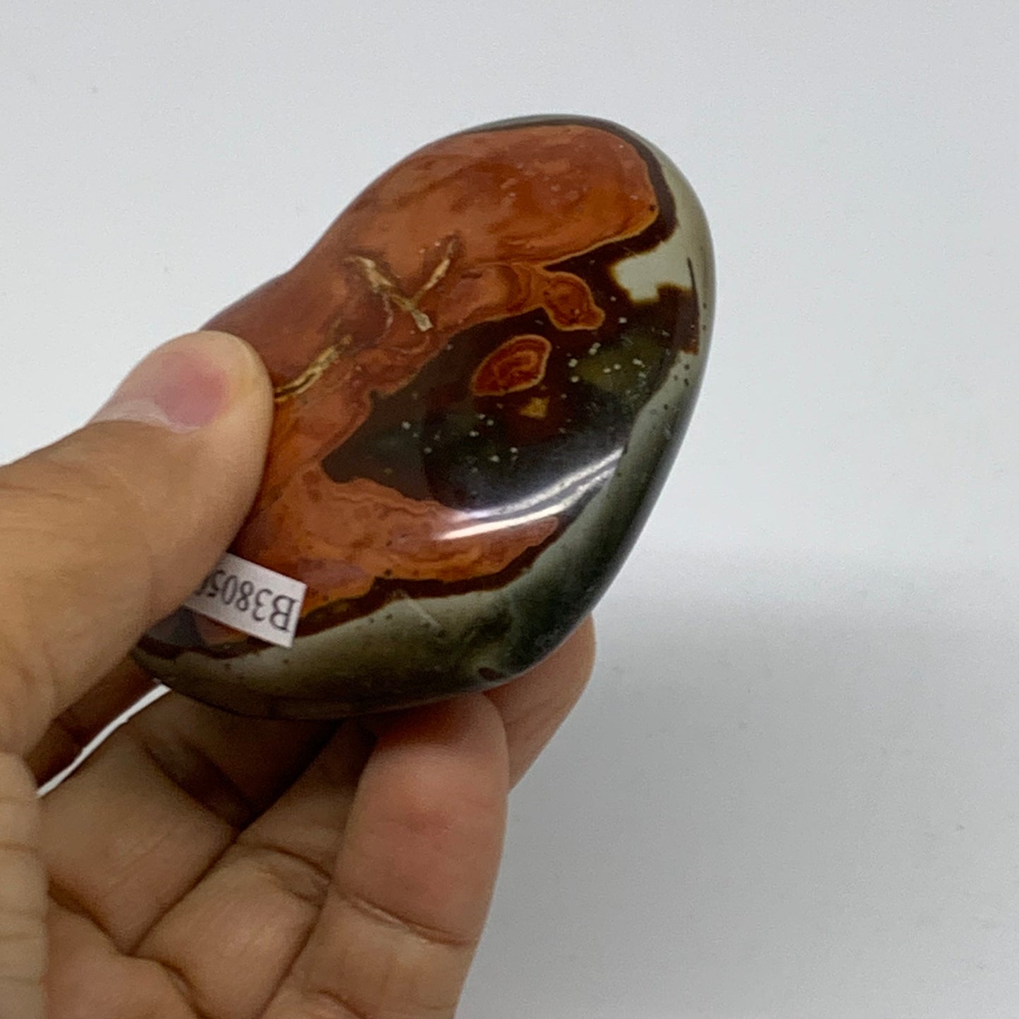 0.29 lbs, 2.3"x2.7"x1", Polychrome Jasper Heart Polished Crystal, B38050