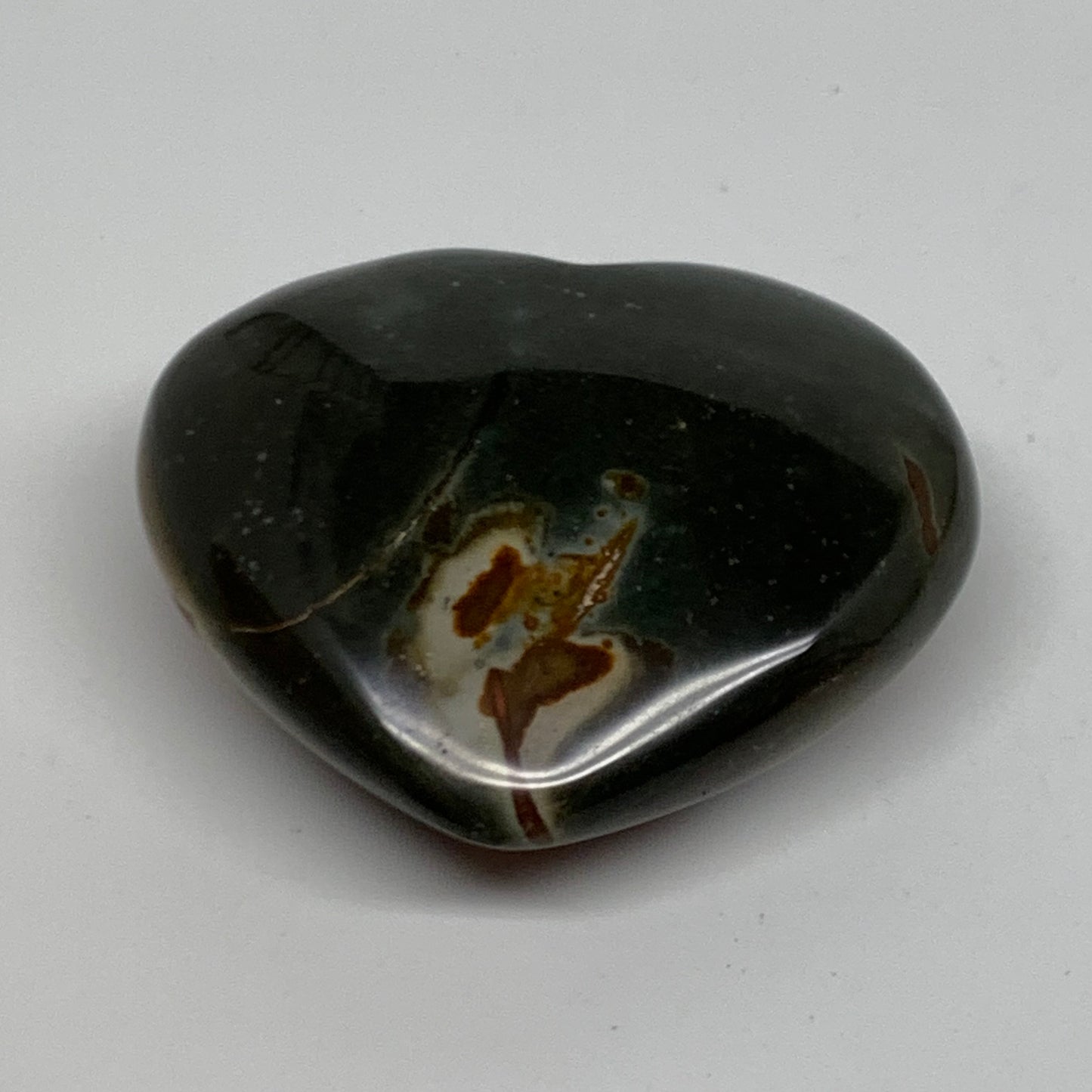 0.29 lbs, 2.3"x2.7"x1", Polychrome Jasper Heart Polished Crystal, B38050