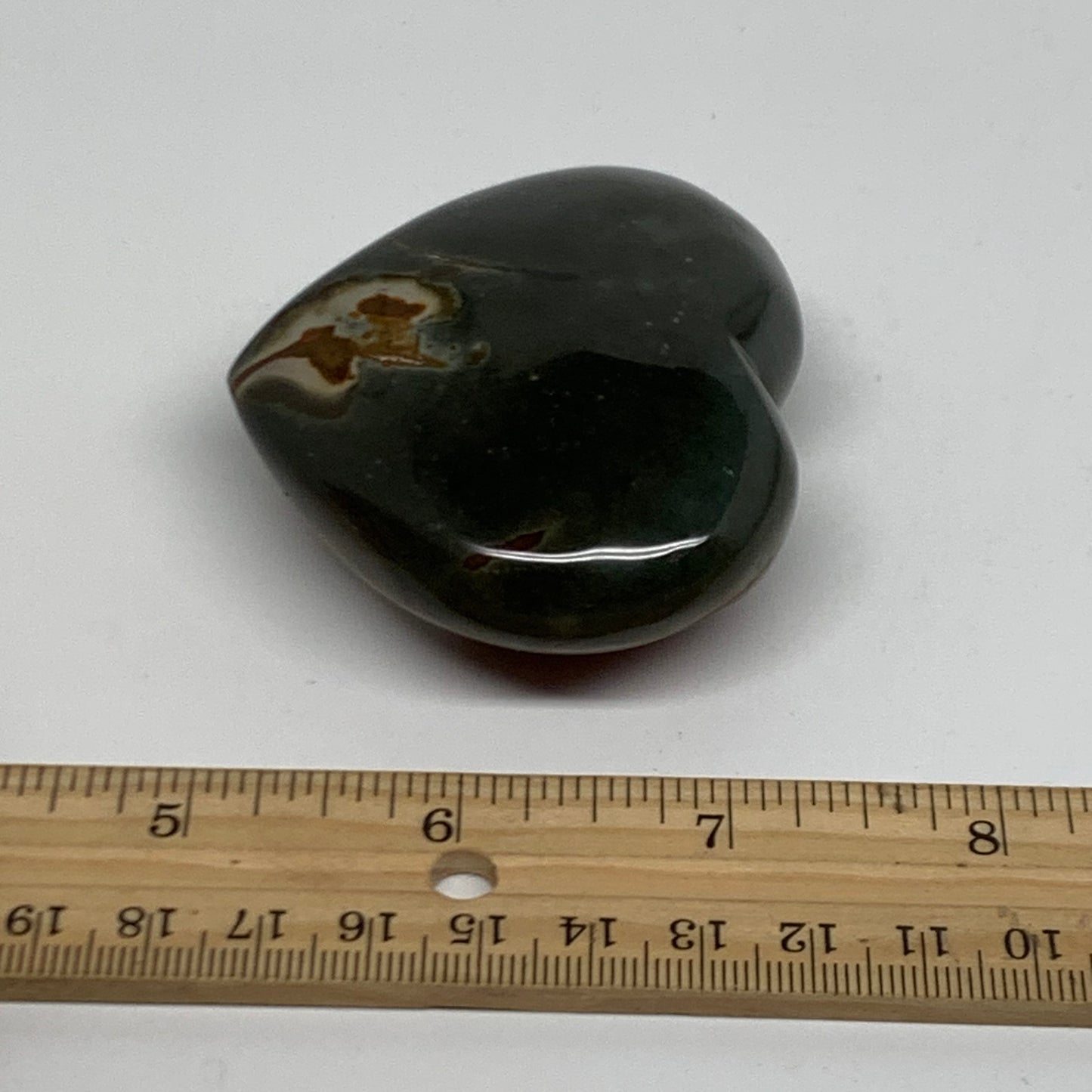 0.29 lbs, 2.3"x2.7"x1", Polychrome Jasper Heart Polished Crystal, B38050
