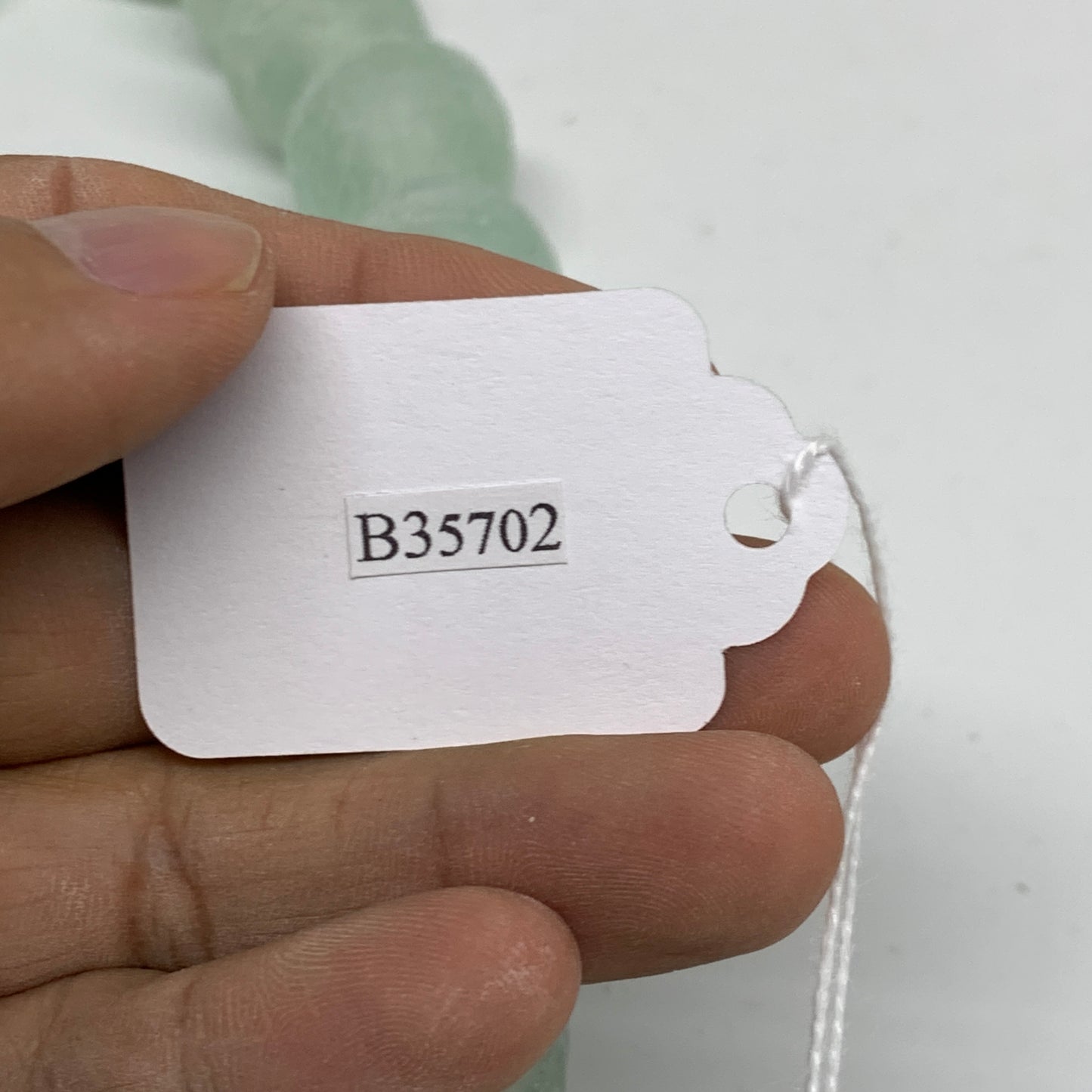 0.87 lbs, 15mm-21mm, 1 Strand, 30 beads, Green/Blue Sea Glass Beads, B35702