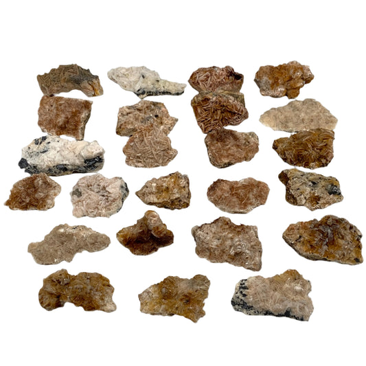 5.16 lbs, 1.9"-3.5", 24pcs Lot, Small Golden Barite Mineral Specimen, B33564