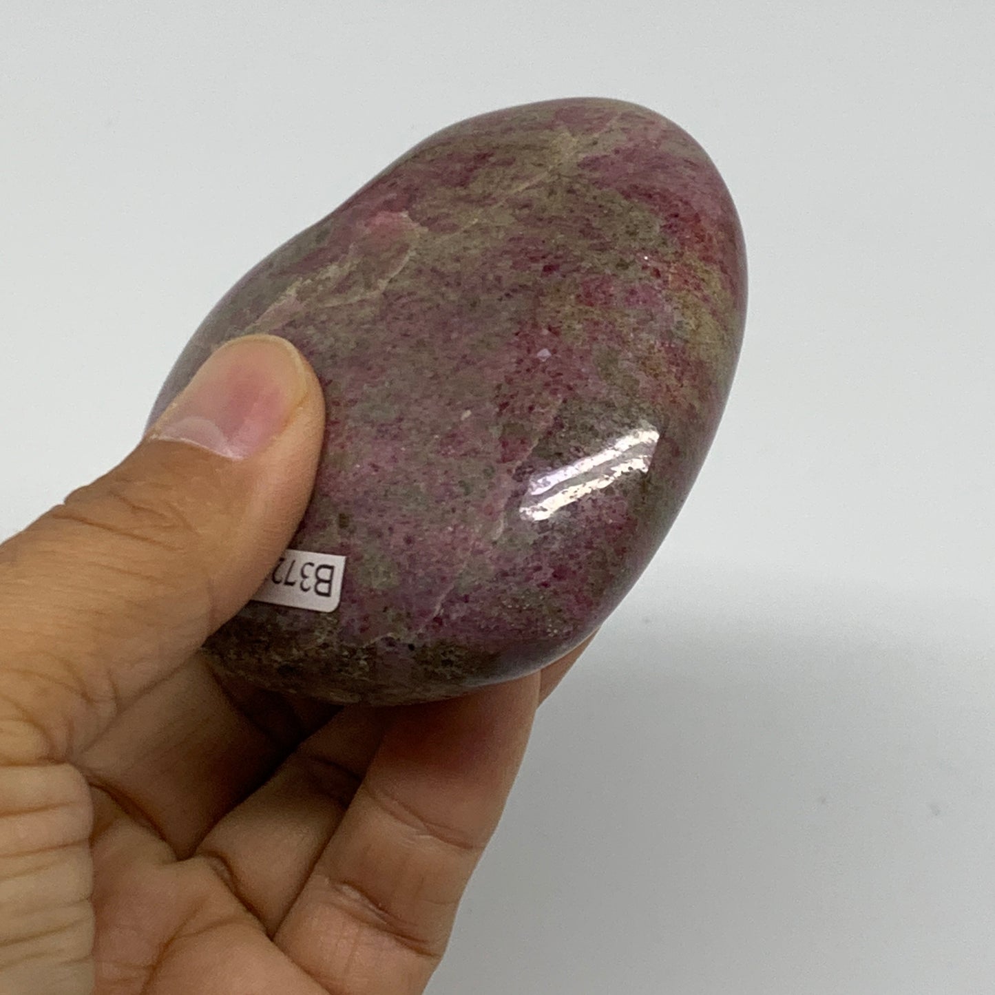 0.71 lbs, 2.9"x3"x1.2", Natural Rhodonite Heart Polished Crystal, B37211