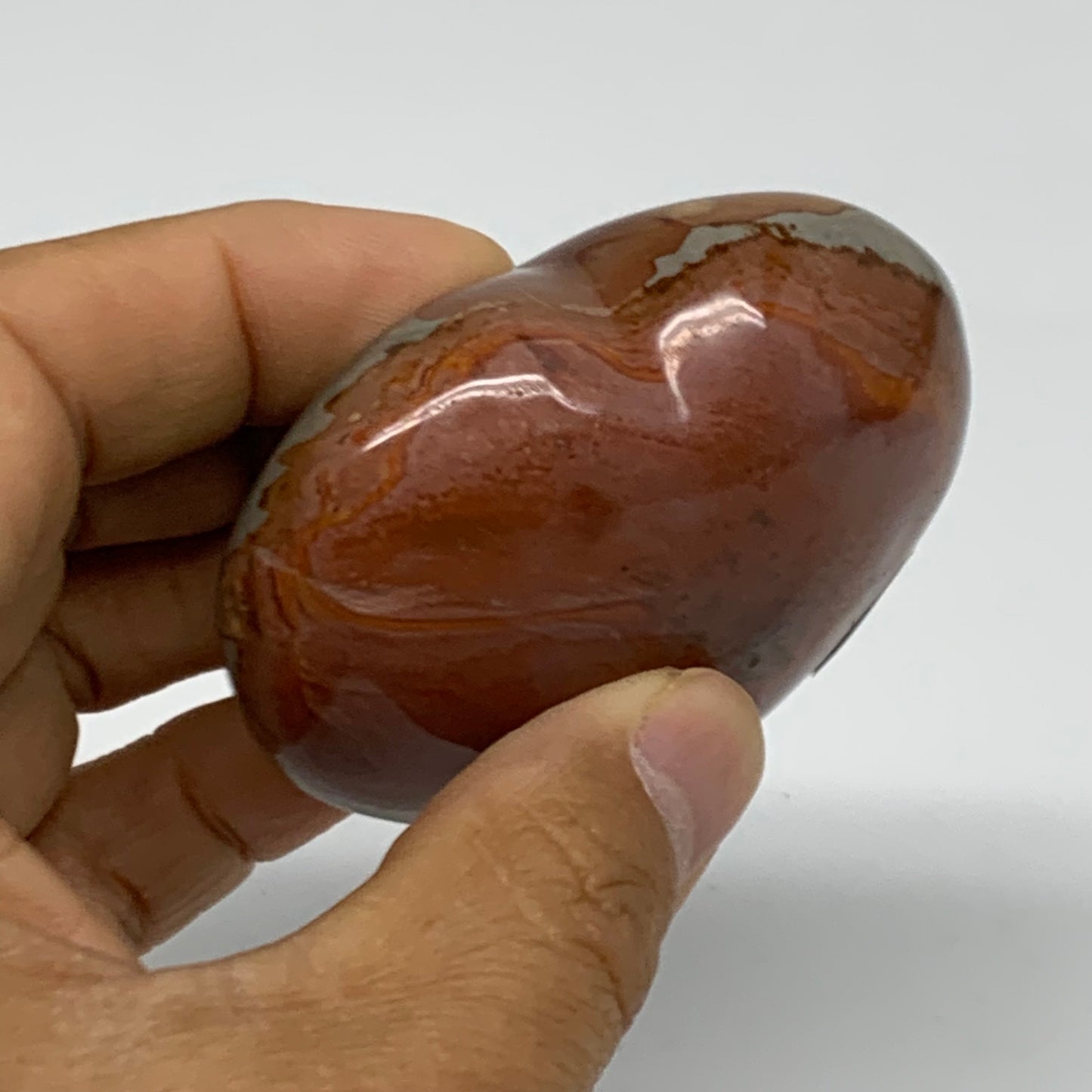 0.28 lbs, 2.4"x2.5"x1.1", Polychrome Jasper Heart Polished Crystal, B38051