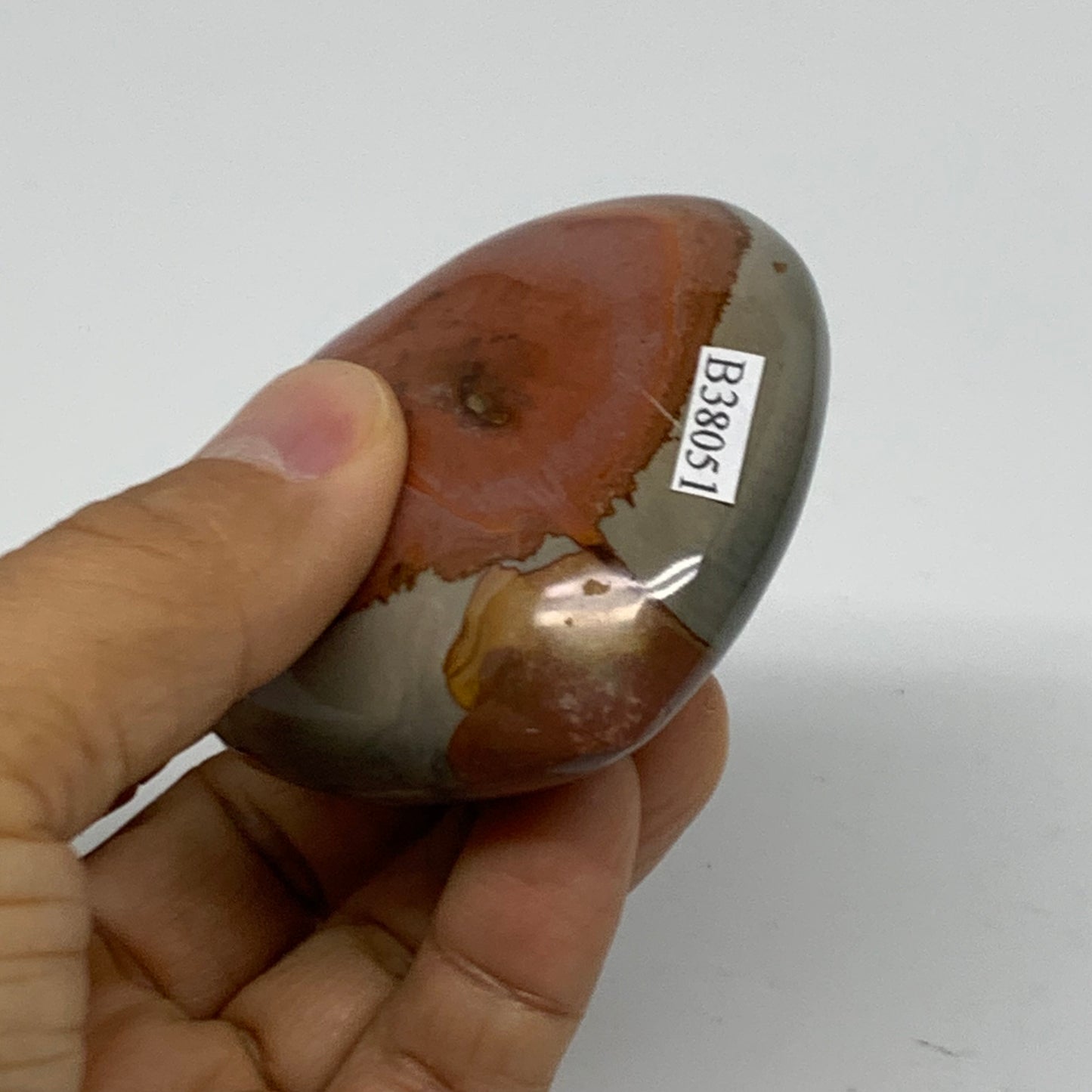 0.28 lbs, 2.4"x2.5"x1.1", Polychrome Jasper Heart Polished Crystal, B38051