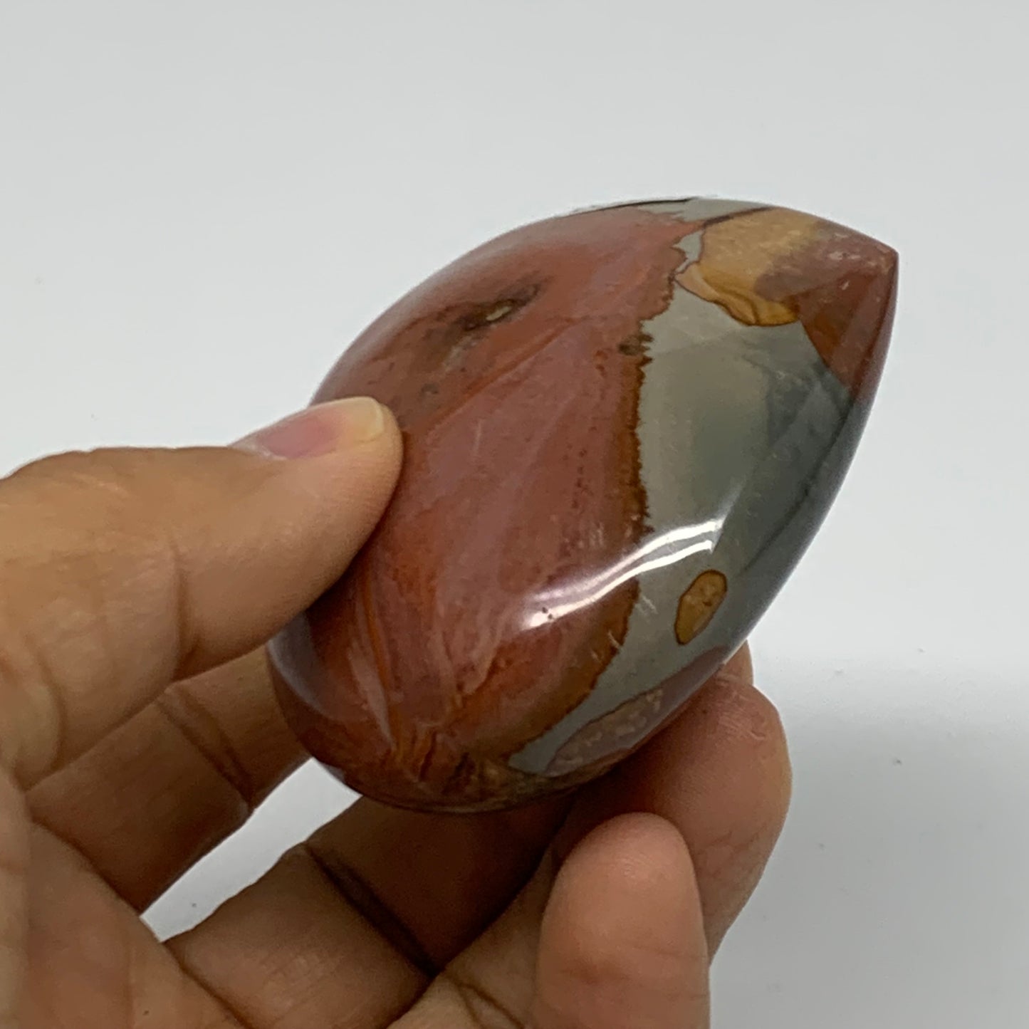 0.28 lbs, 2.4"x2.5"x1.1", Polychrome Jasper Heart Polished Crystal, B38051
