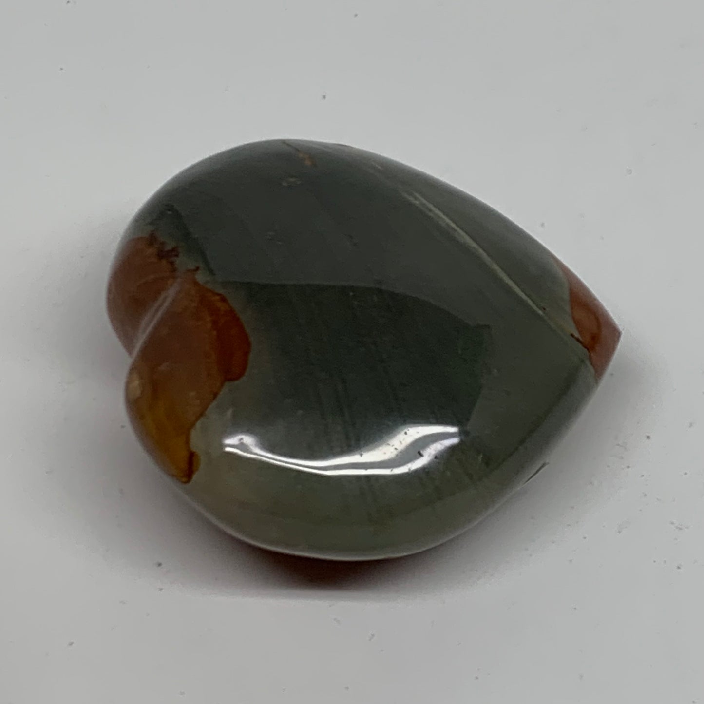 0.28 lbs, 2.4"x2.5"x1.1", Polychrome Jasper Heart Polished Crystal, B38051