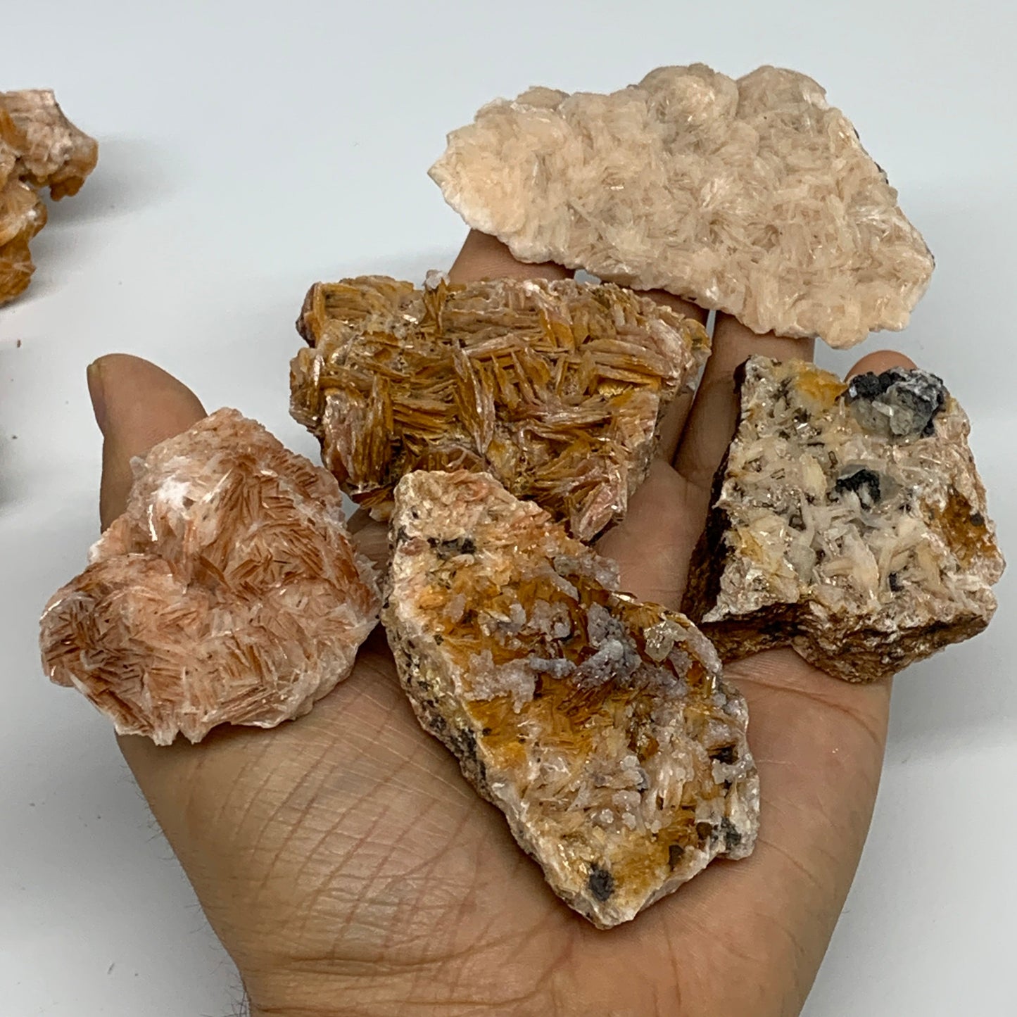 5.16 lbs, 1.9"-3.5", 24pcs Lot, Small Golden Barite Mineral Specimen, B33564