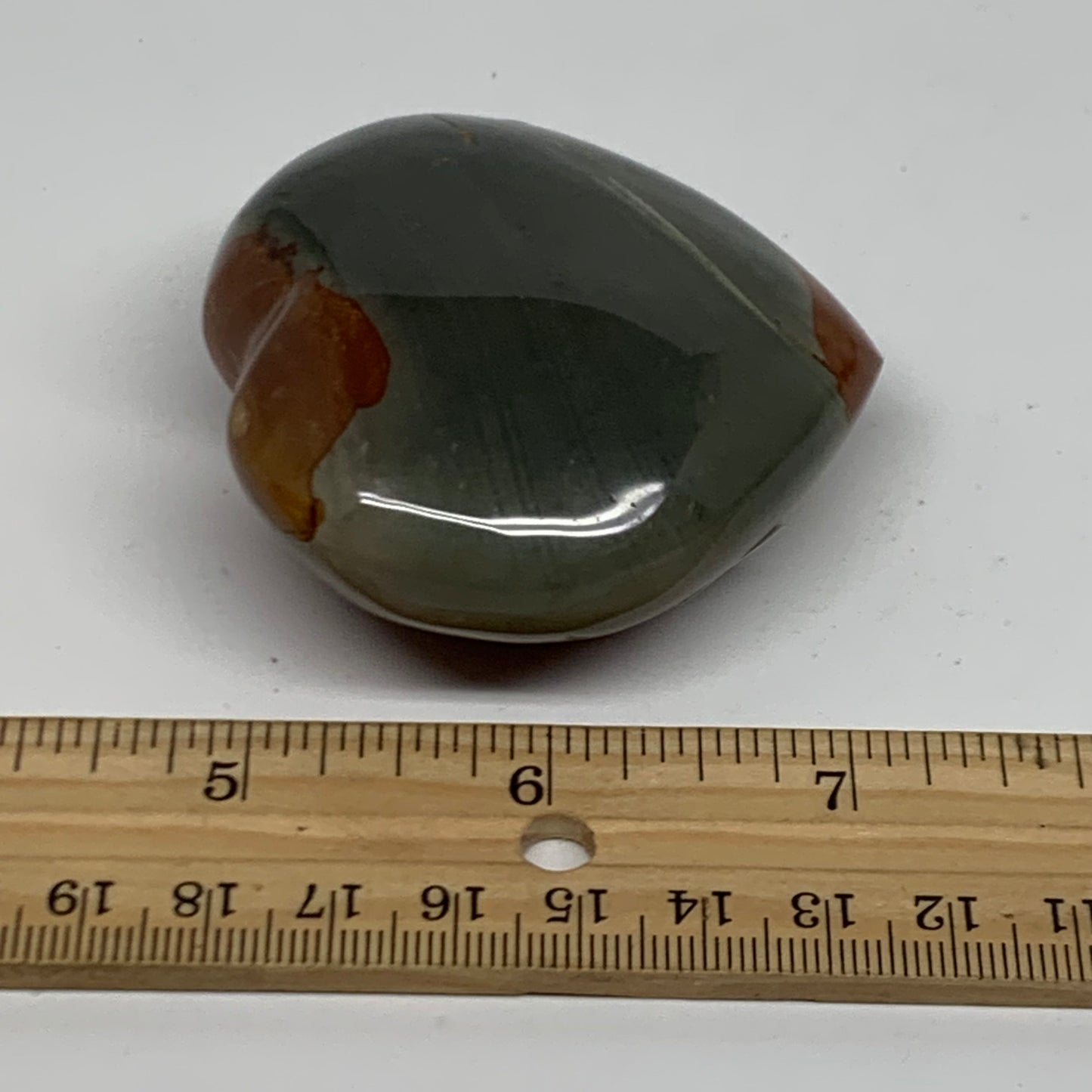 0.28 lbs, 2.4"x2.5"x1.1", Polychrome Jasper Heart Polished Crystal, B38051