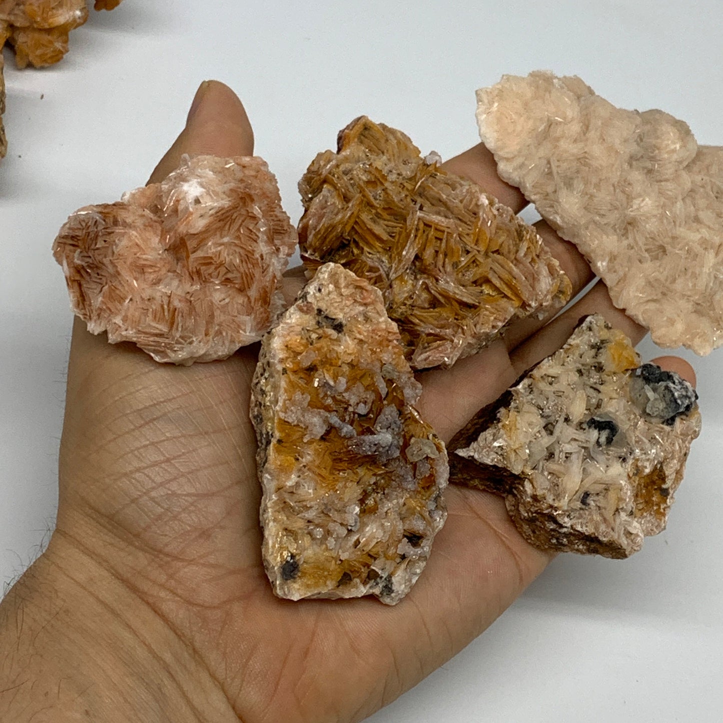 5.16 lbs, 1.9"-3.5", 24pcs Lot, Small Golden Barite Mineral Specimen, B33564
