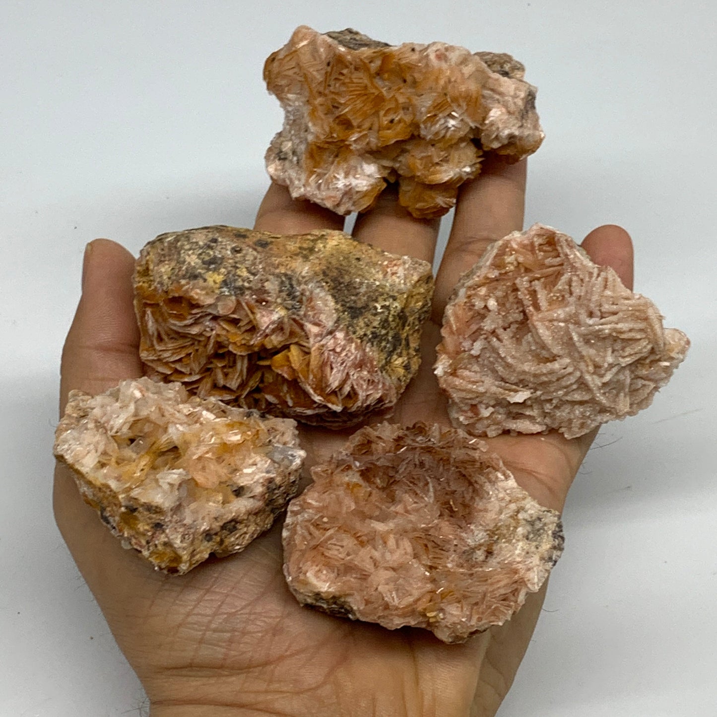 5.16 lbs, 1.9"-3.5", 24pcs Lot, Small Golden Barite Mineral Specimen, B33564