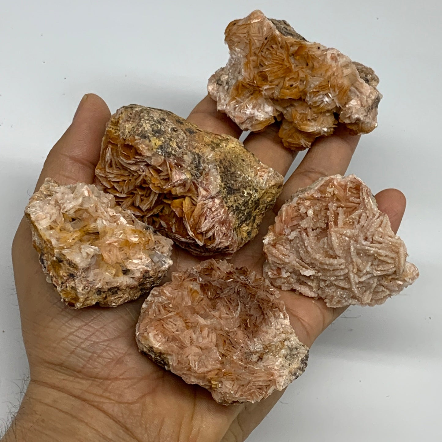 5.16 lbs, 1.9"-3.5", 24pcs Lot, Small Golden Barite Mineral Specimen, B33564