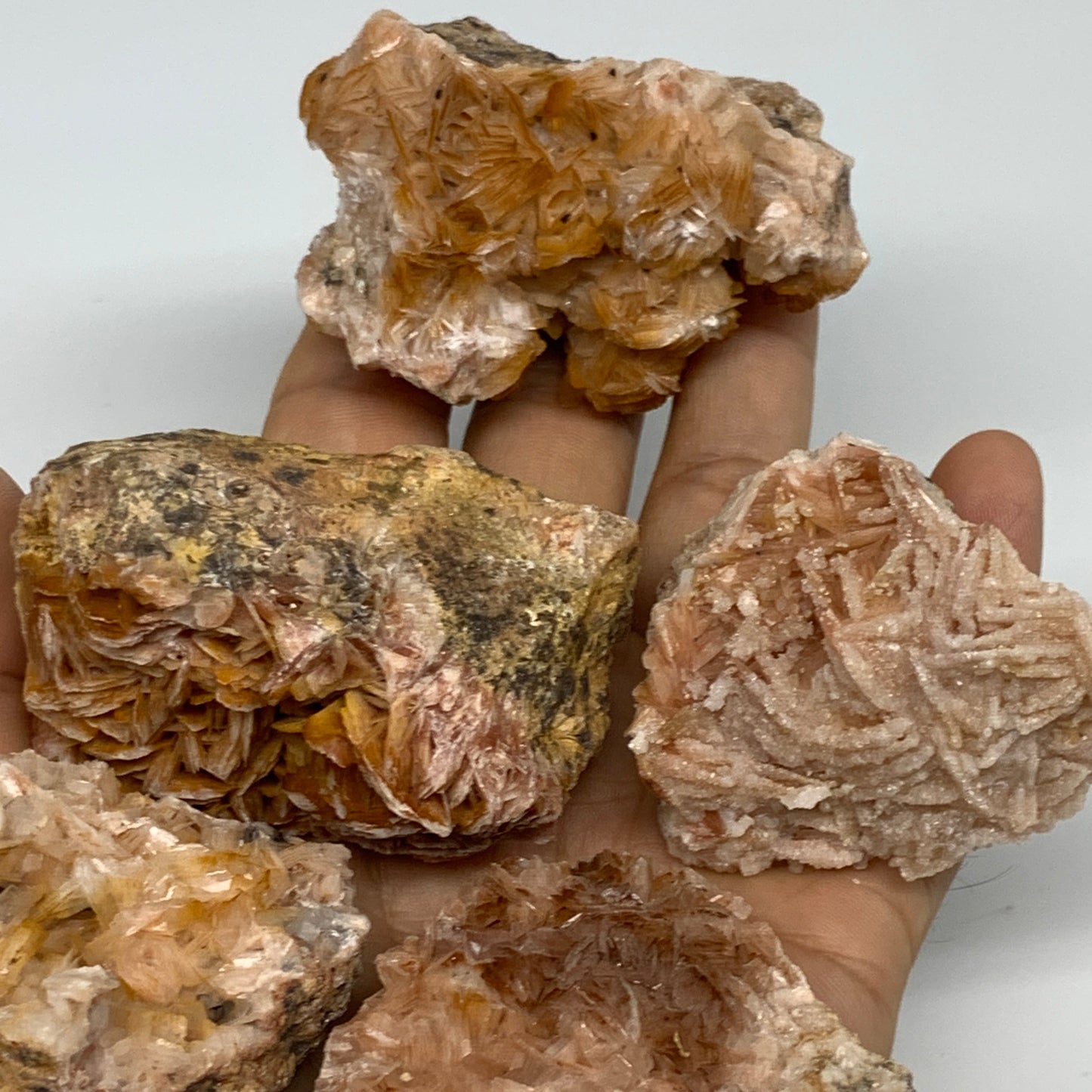5.16 lbs, 1.9"-3.5", 24pcs Lot, Small Golden Barite Mineral Specimen, B33564