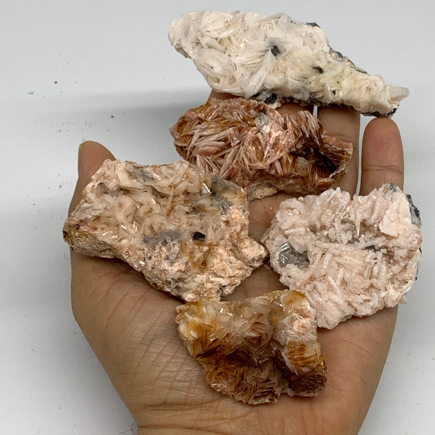 5.16 lbs, 1.9"-3.5", 24pcs Lot, Small Golden Barite Mineral Specimen, B33564