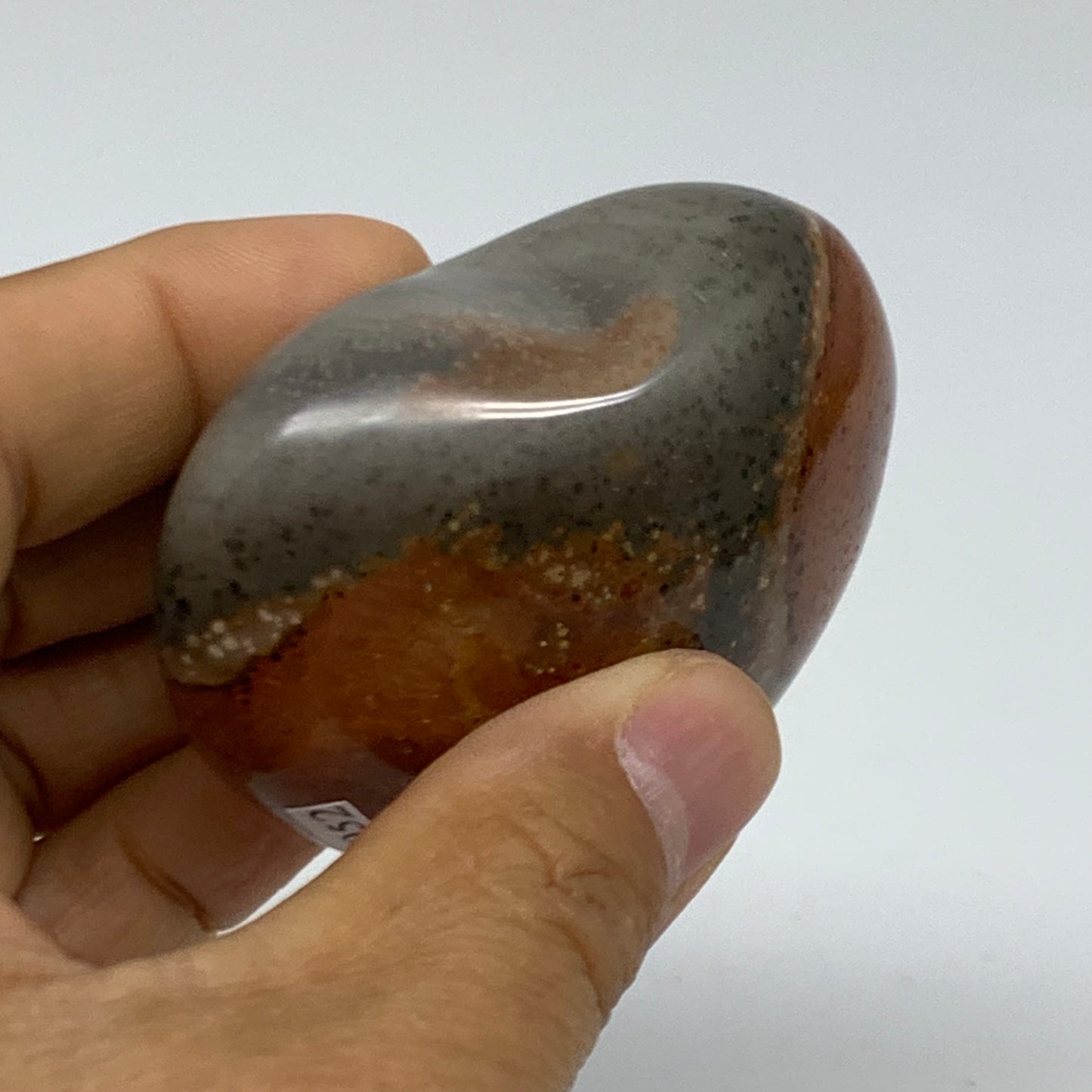 0.28 lbs, 2.2"x2.4"x1.2", Polychrome Jasper Heart Polished Crystal, B38052