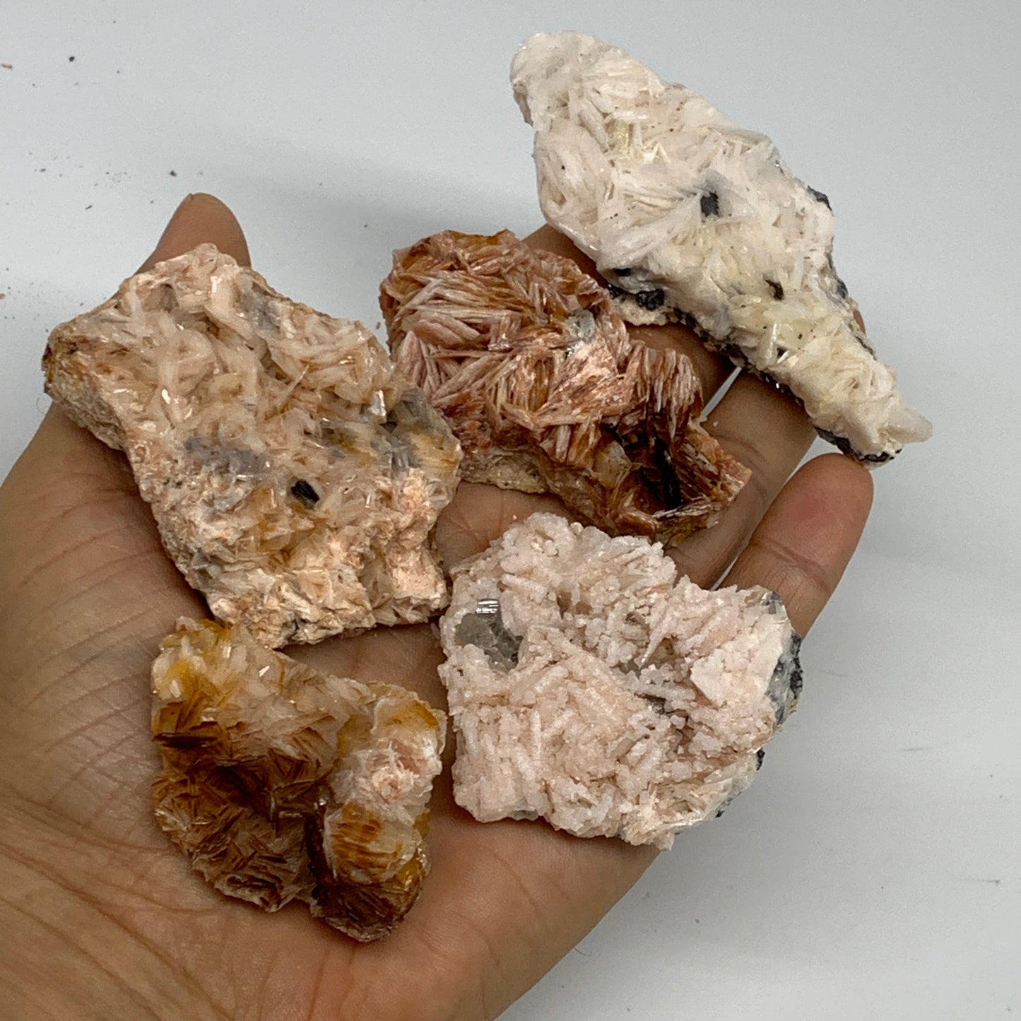 5.16 lbs, 1.9"-3.5", 24pcs Lot, Small Golden Barite Mineral Specimen, B33564