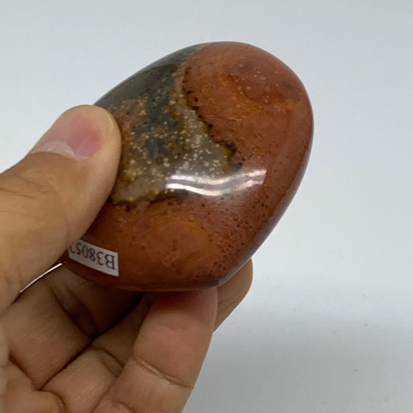 0.28 lbs, 2.2"x2.4"x1.2", Polychrome Jasper Heart Polished Crystal, B38052