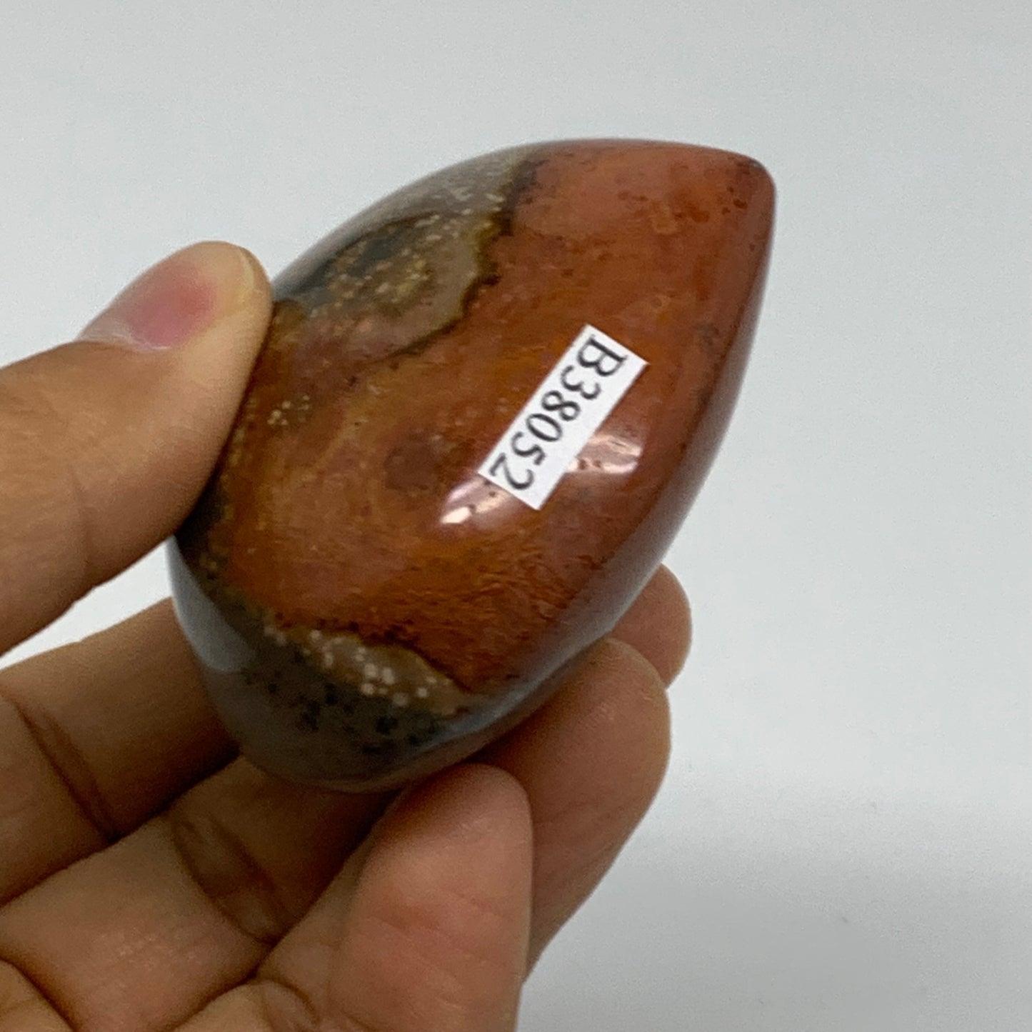 0.28 lbs, 2.2"x2.4"x1.2", Polychrome Jasper Heart Polished Crystal, B38052