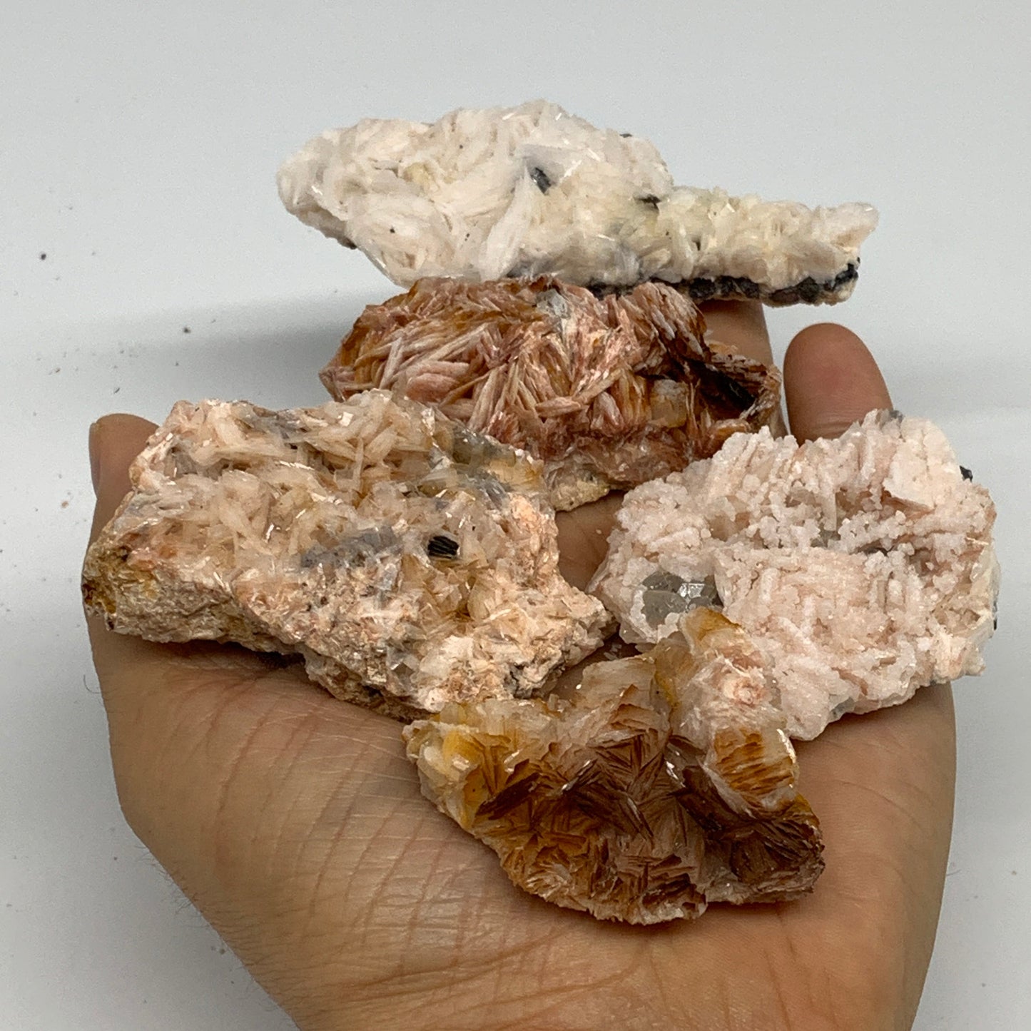 5.16 lbs, 1.9"-3.5", 24pcs Lot, Small Golden Barite Mineral Specimen, B33564