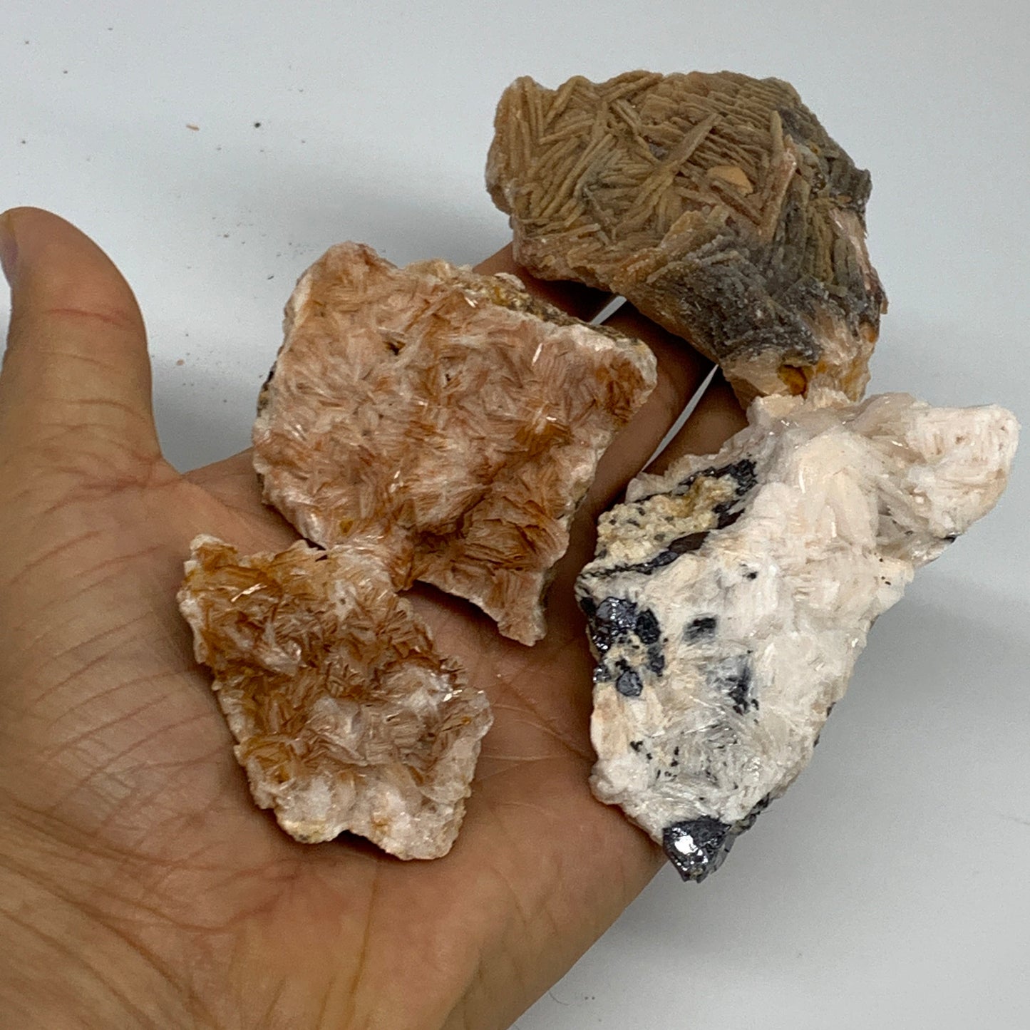 5.16 lbs, 1.9"-3.5", 24pcs Lot, Small Golden Barite Mineral Specimen, B33564