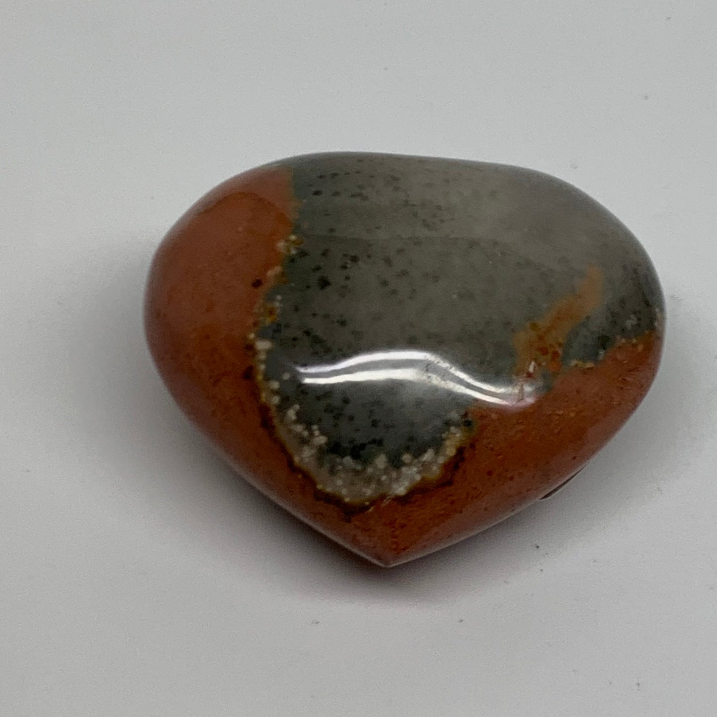 0.28 lbs, 2.2"x2.4"x1.2", Polychrome Jasper Heart Polished Crystal, B38052