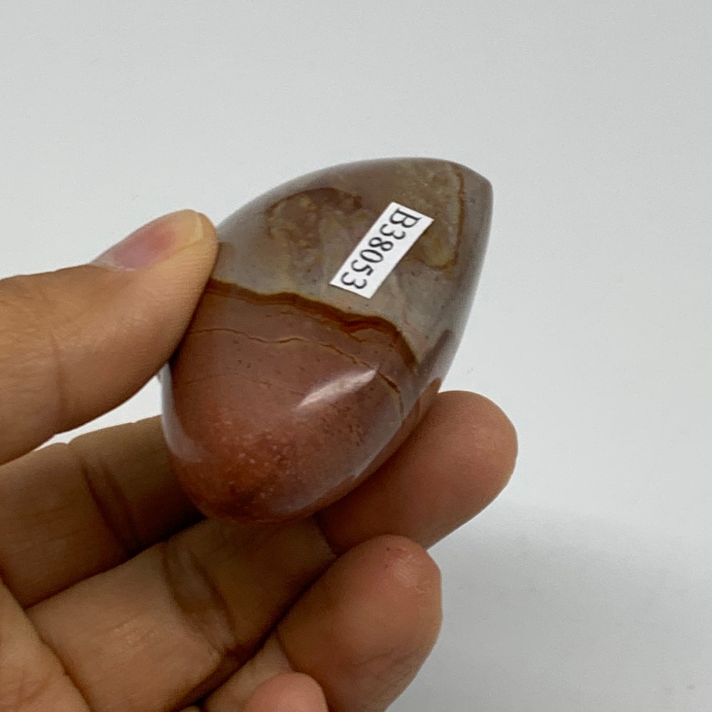 0.20 lbs, 1.8"x2.4"x1.1", Polychrome Jasper Heart Polished Crystal, B38053