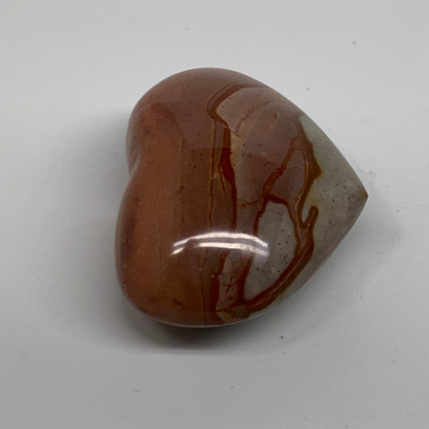 0.20 lbs, 1.8"x2.4"x1.1", Polychrome Jasper Heart Polished Crystal, B38053