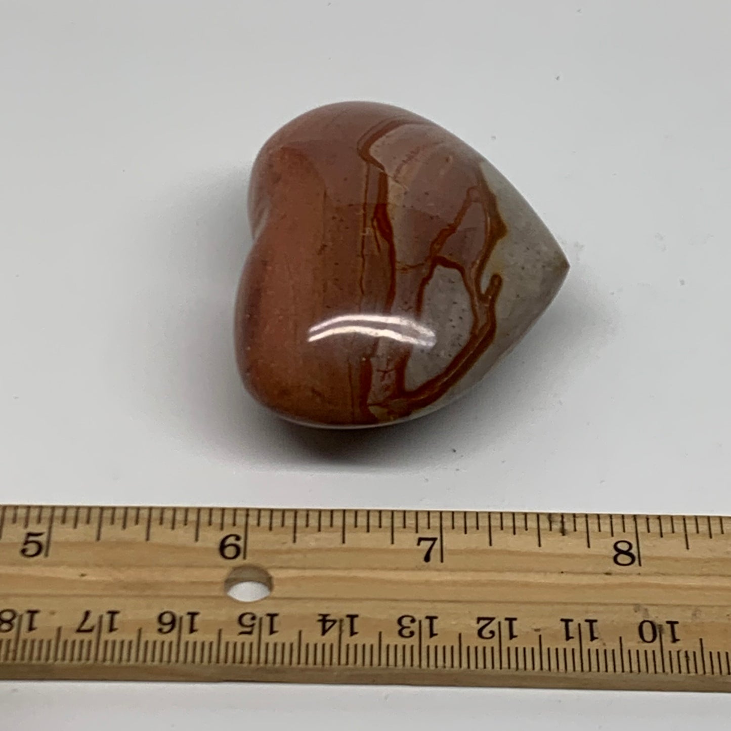 0.20 lbs, 1.8"x2.4"x1.1", Polychrome Jasper Heart Polished Crystal, B38053