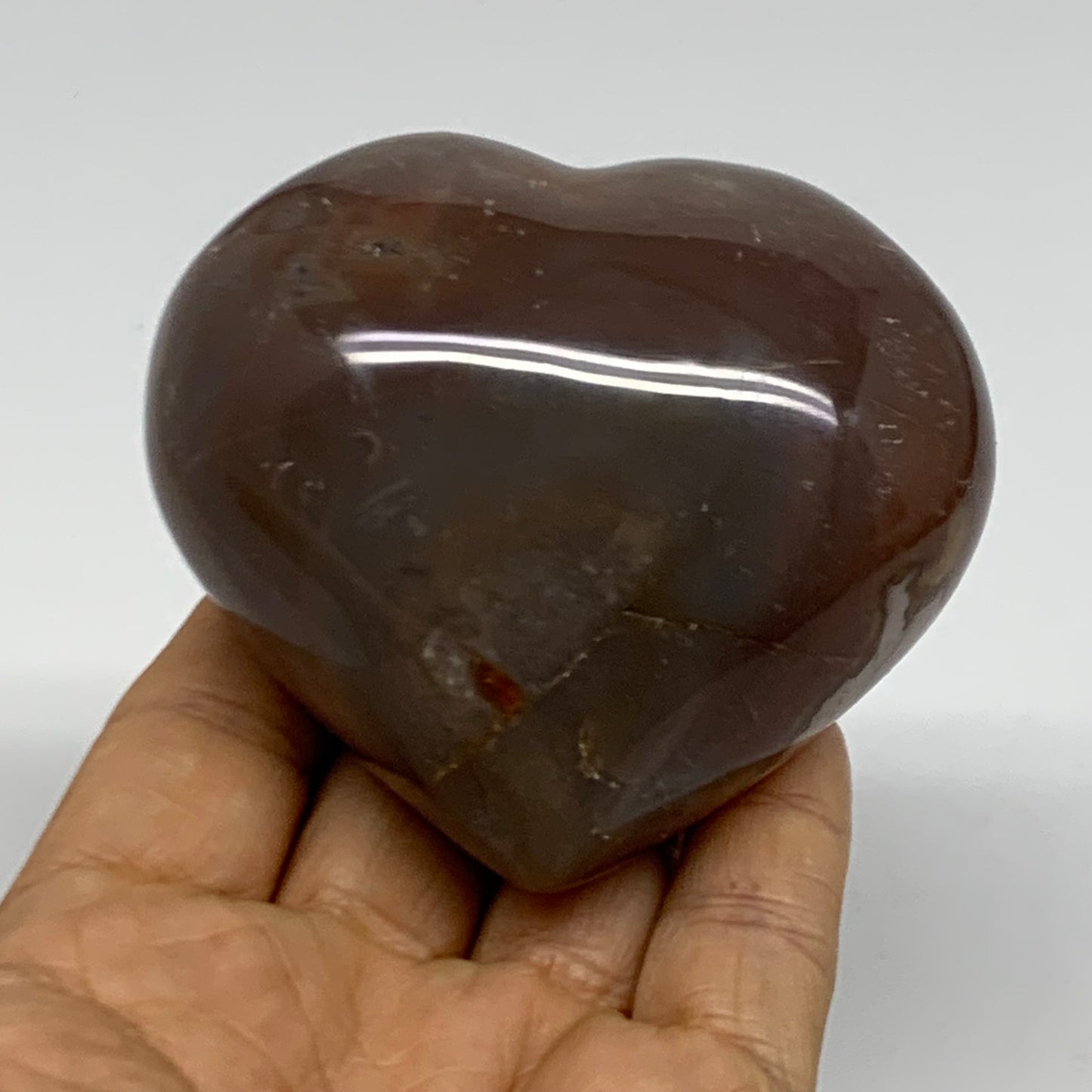 0.68 lbs, 2.7"x3"x1.9", Polychrome Jasper Heart Polished Crystal, B38054