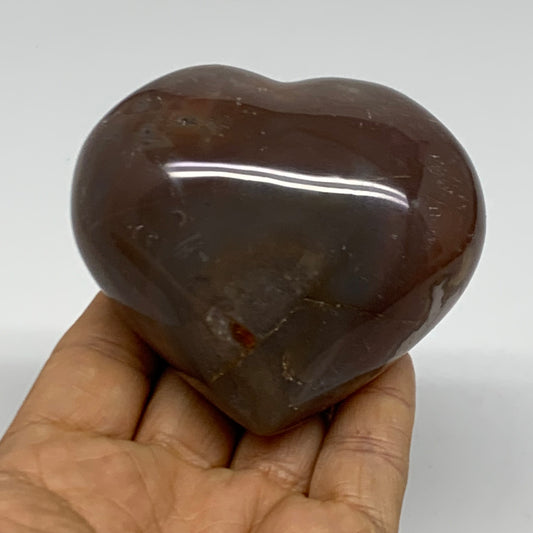 0.68 lbs, 2.7"x3"x1.9", Polychrome Jasper Heart Polished Crystal, B38054