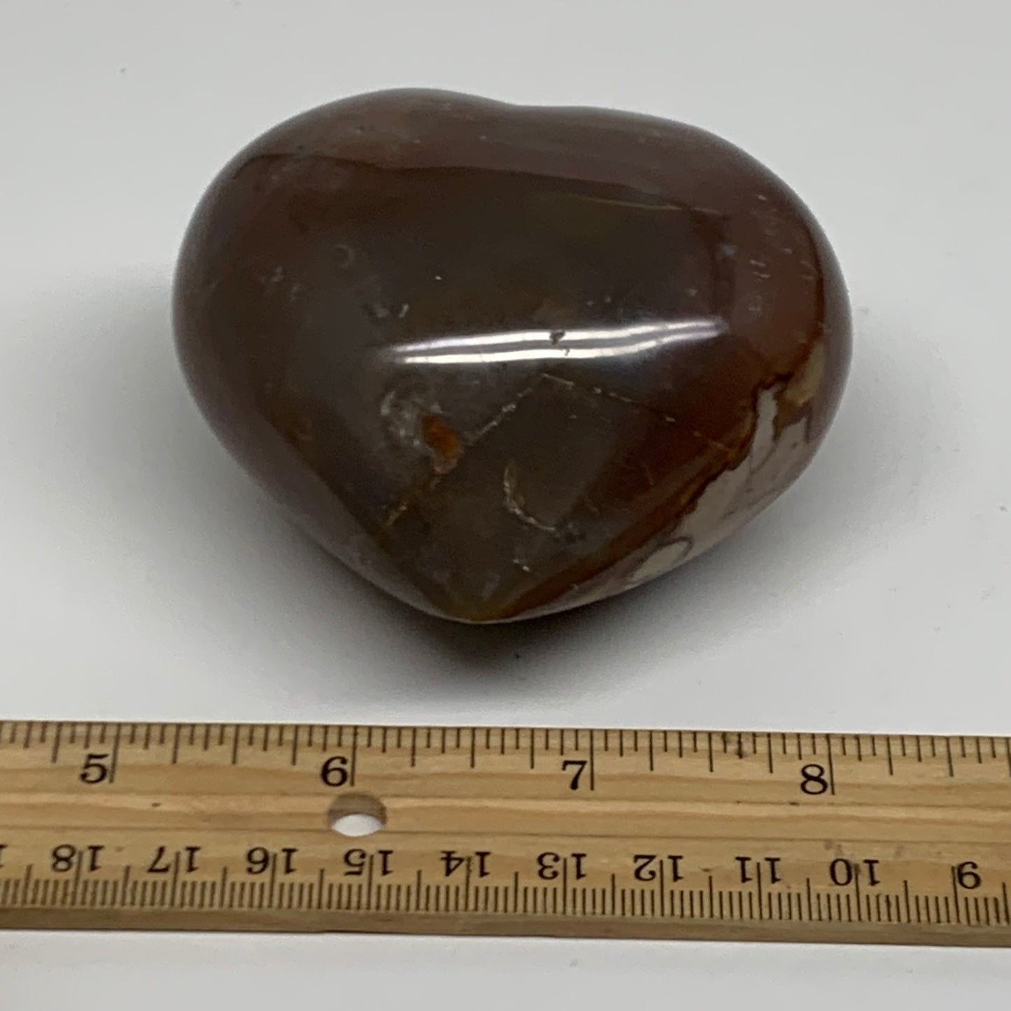 0.68 lbs, 2.7"x3"x1.9", Polychrome Jasper Heart Polished Crystal, B38054