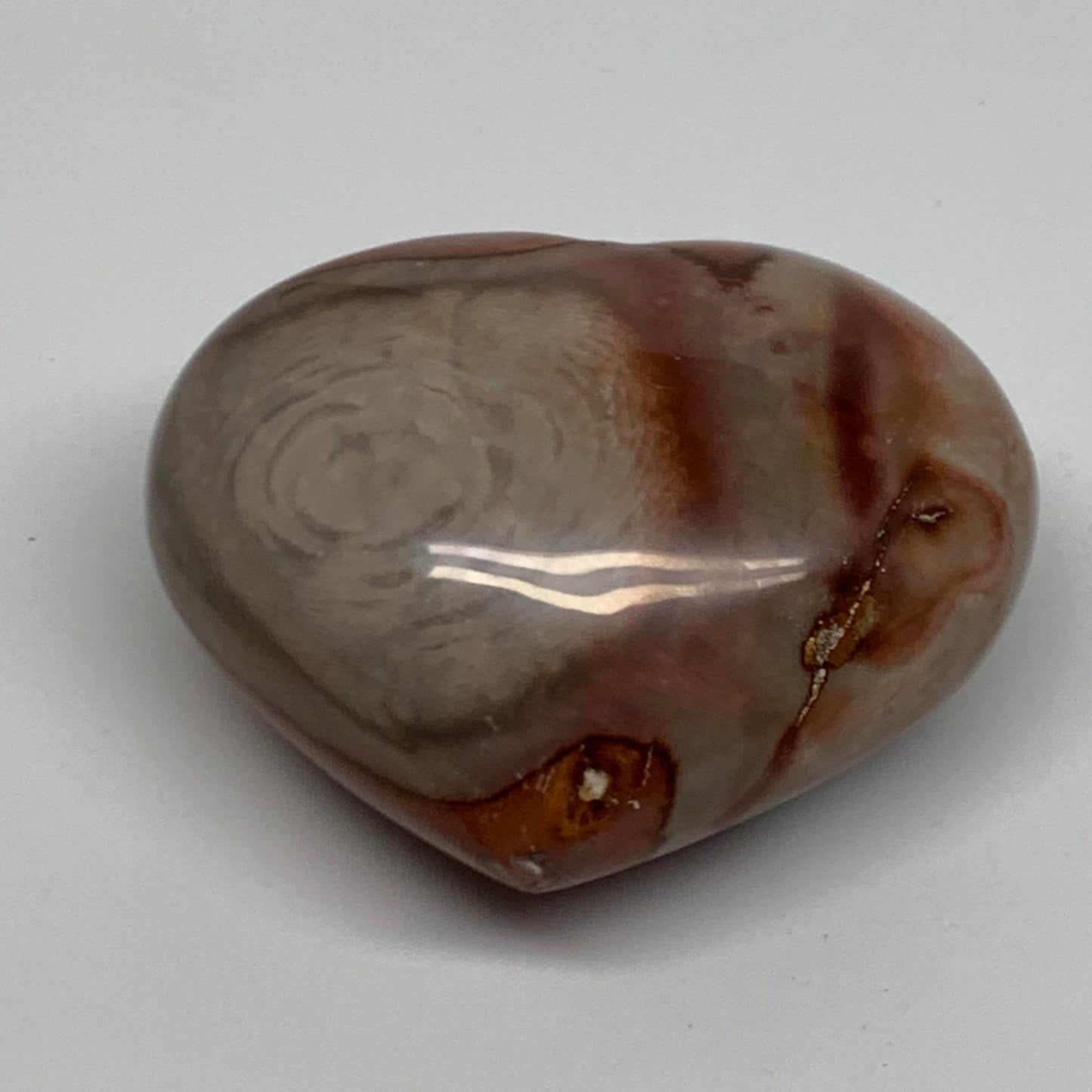 0.58 lbs, 2.6"x3.1"x1.6", Polychrome Jasper Heart Polished Crystal, B38055