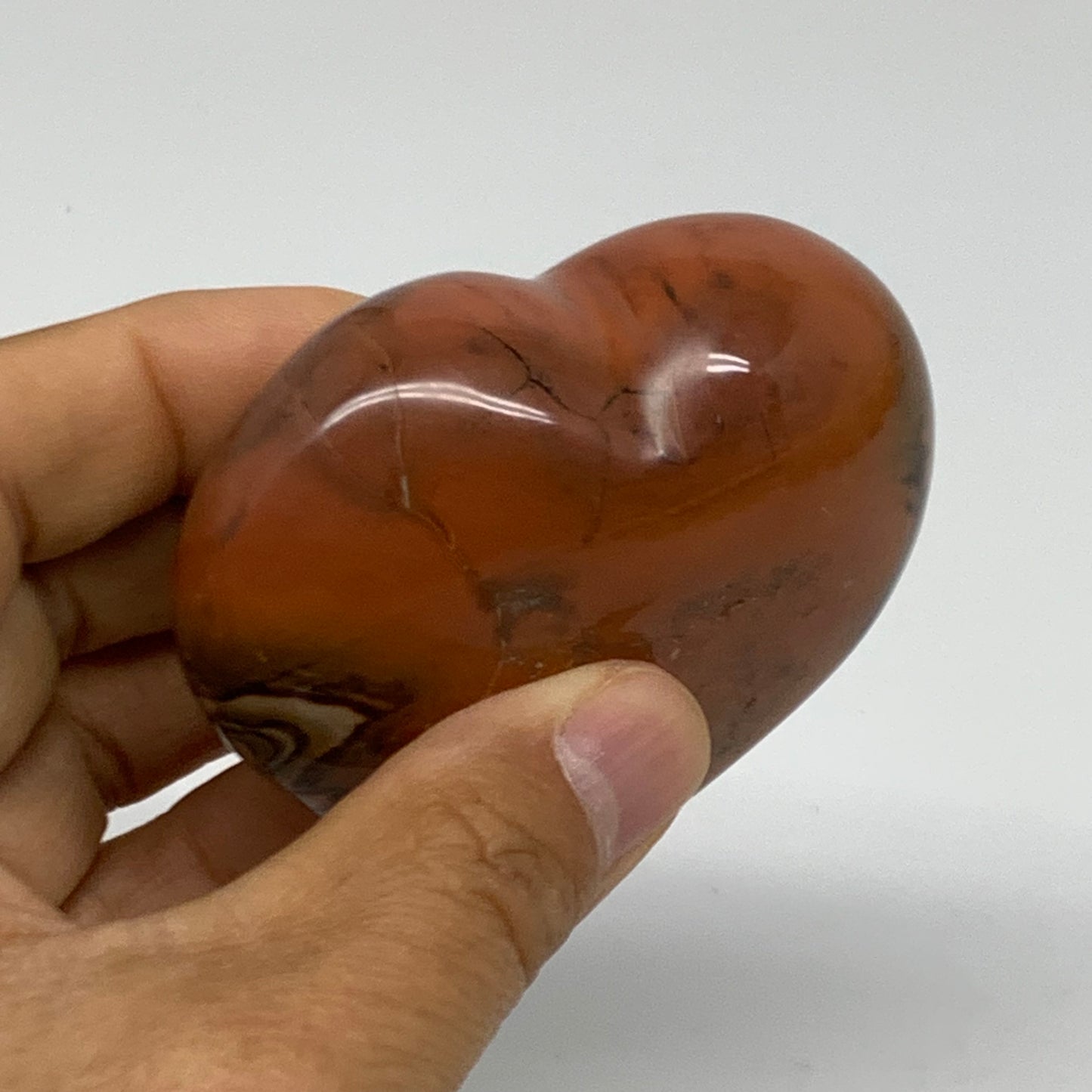 0.37 lbs, 2.4"x2.8"x1.3", Polychrome Jasper Heart Polished Crystal, B38056
