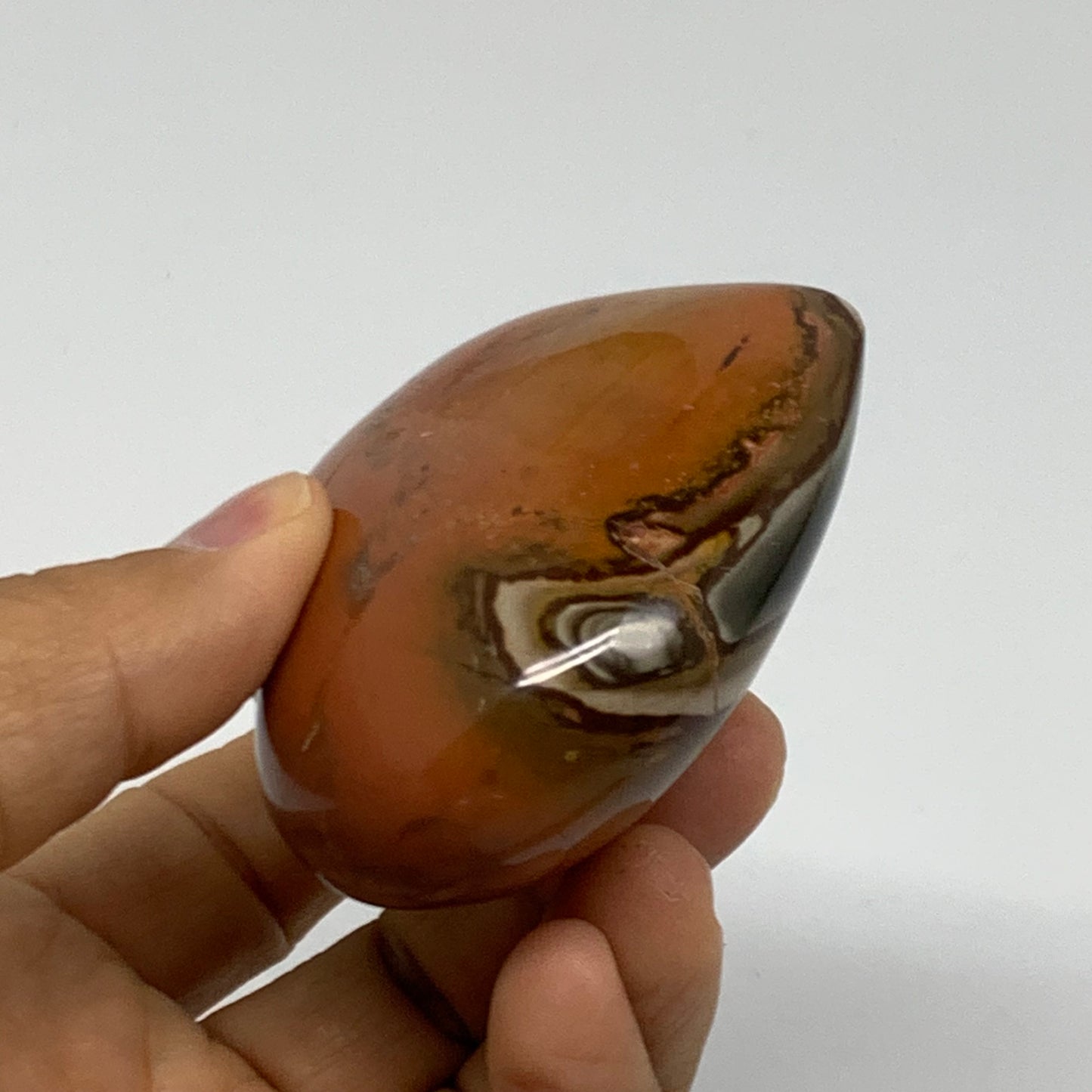 0.37 lbs, 2.4"x2.8"x1.3", Polychrome Jasper Heart Polished Crystal, B38056