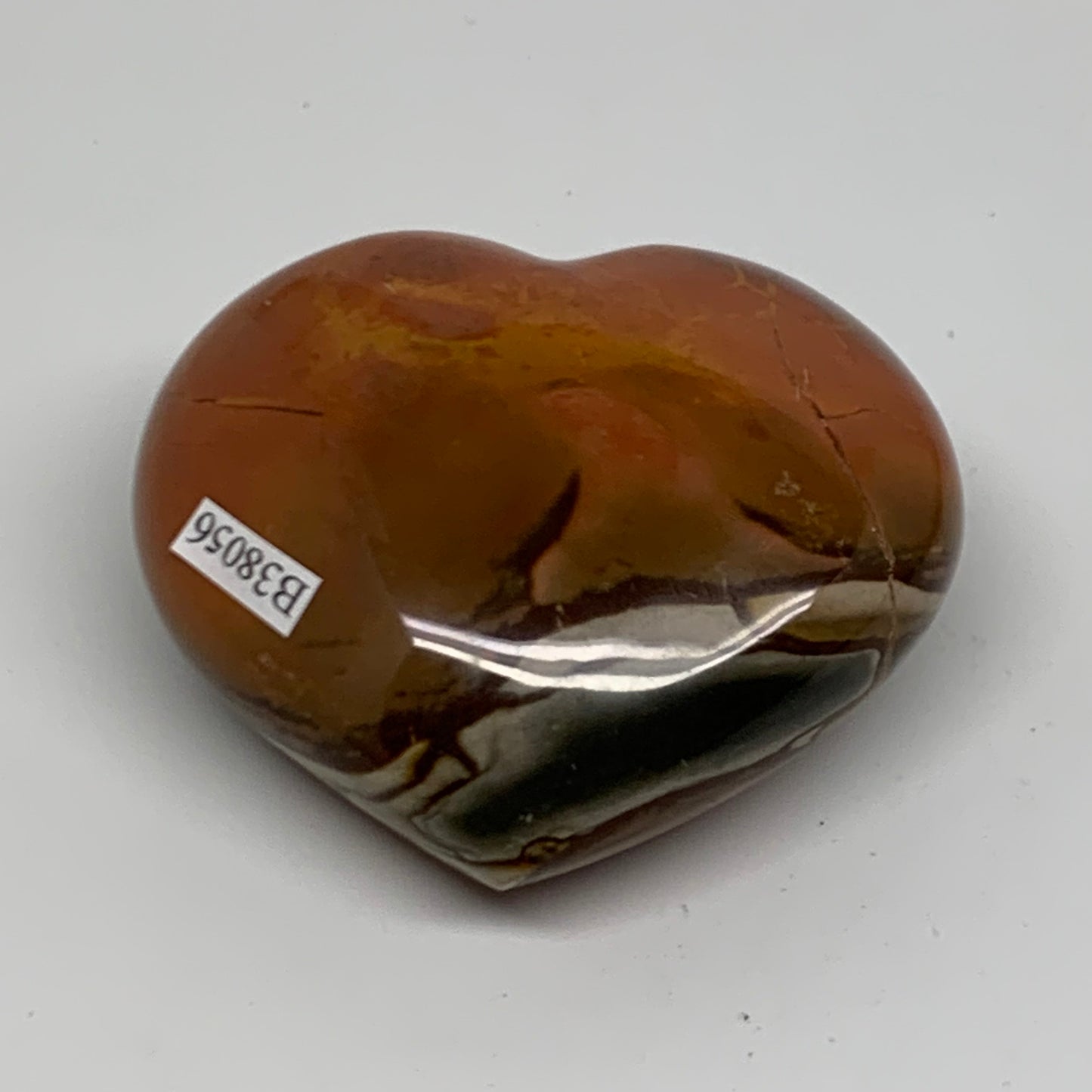 0.37 lbs, 2.4"x2.8"x1.3", Polychrome Jasper Heart Polished Crystal, B38056