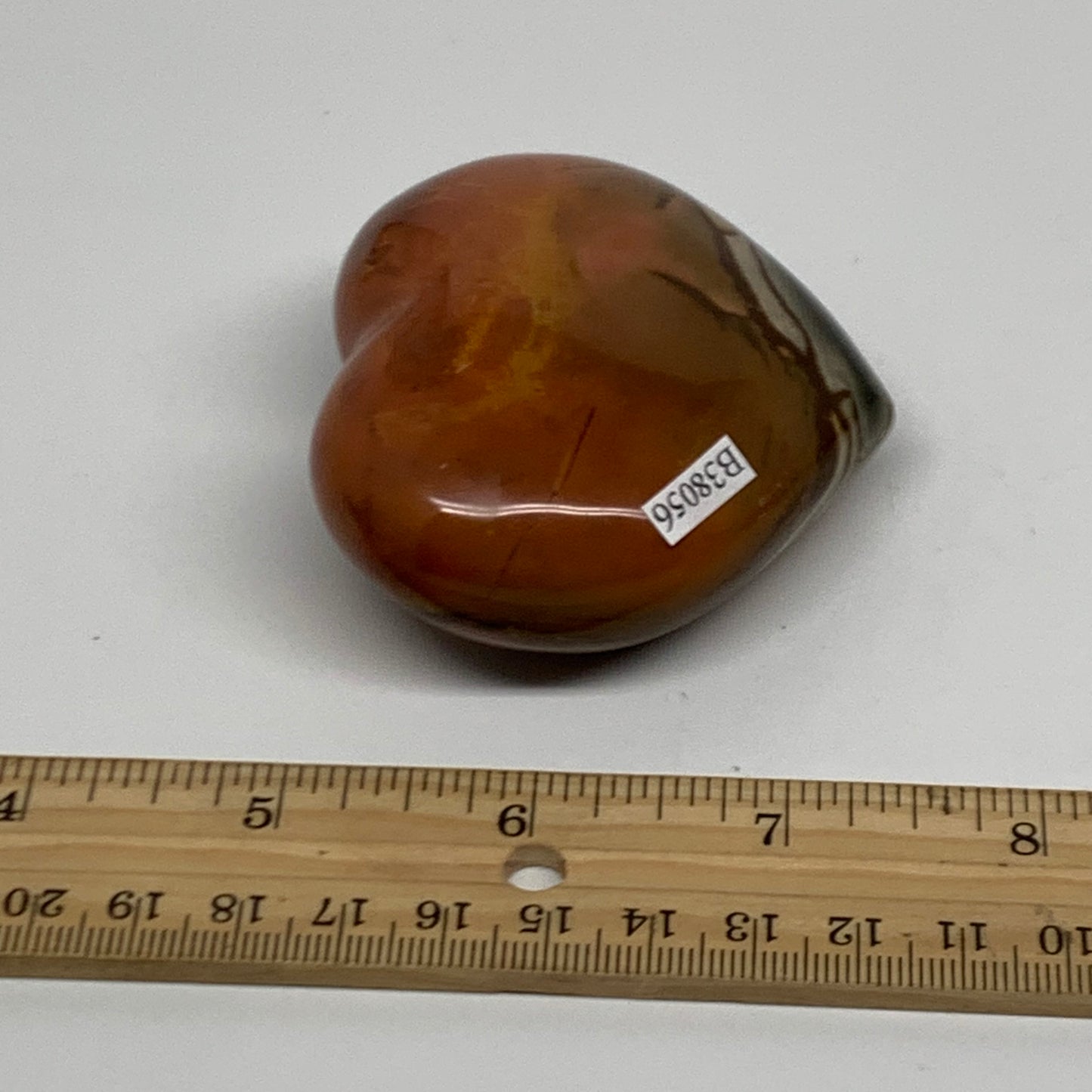 0.37 lbs, 2.4"x2.8"x1.3", Polychrome Jasper Heart Polished Crystal, B38056