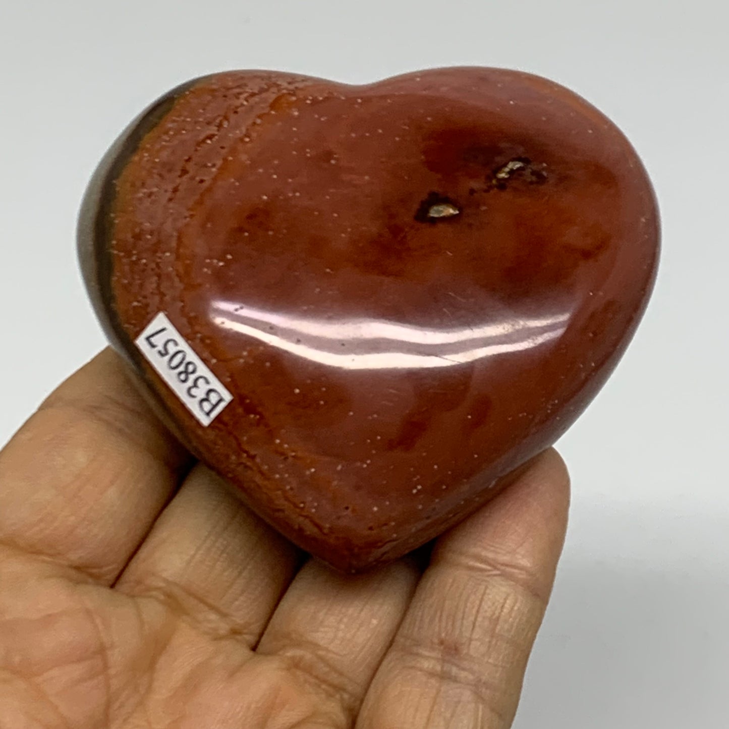 0.35 lbs, 2.6"x2.8"x1.1", Polychrome Jasper Heart Polished Crystal, B38057