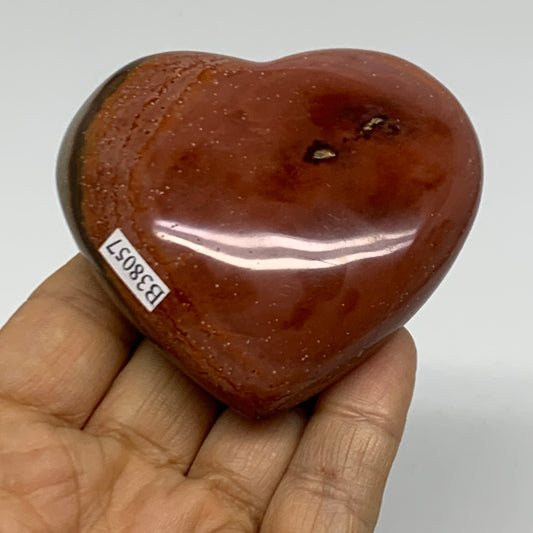 0.35 lbs, 2.6"x2.8"x1.1", Polychrome Jasper Heart Polished Crystal, B38057