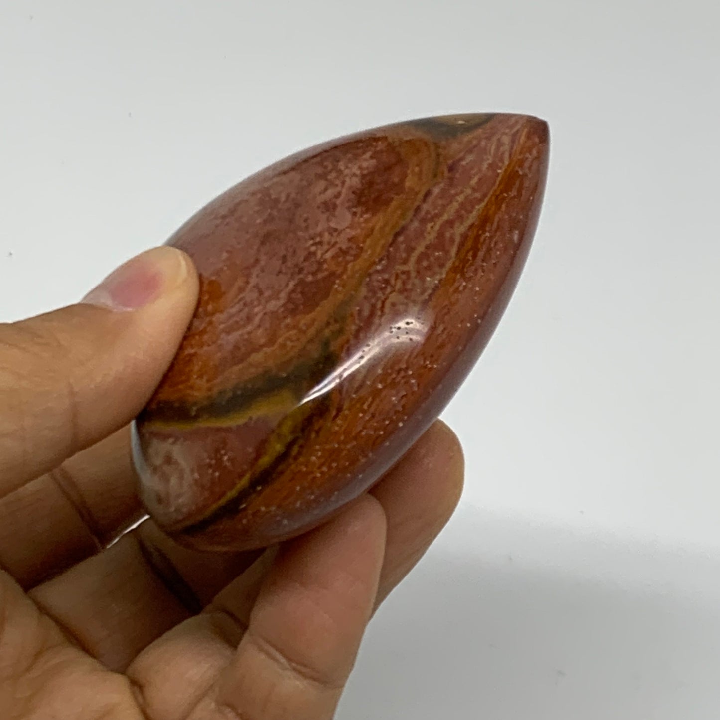 0.35 lbs, 2.6"x2.8"x1.1", Polychrome Jasper Heart Polished Crystal, B38057