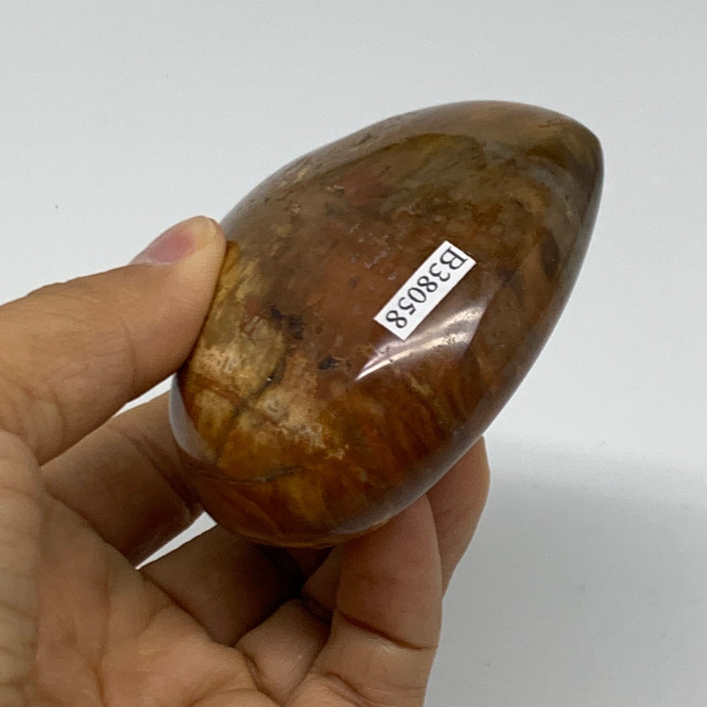 0.56 lbs, 2.7"x3.3"x1.3", Polychrome Jasper Heart Polished Crystal, B38058