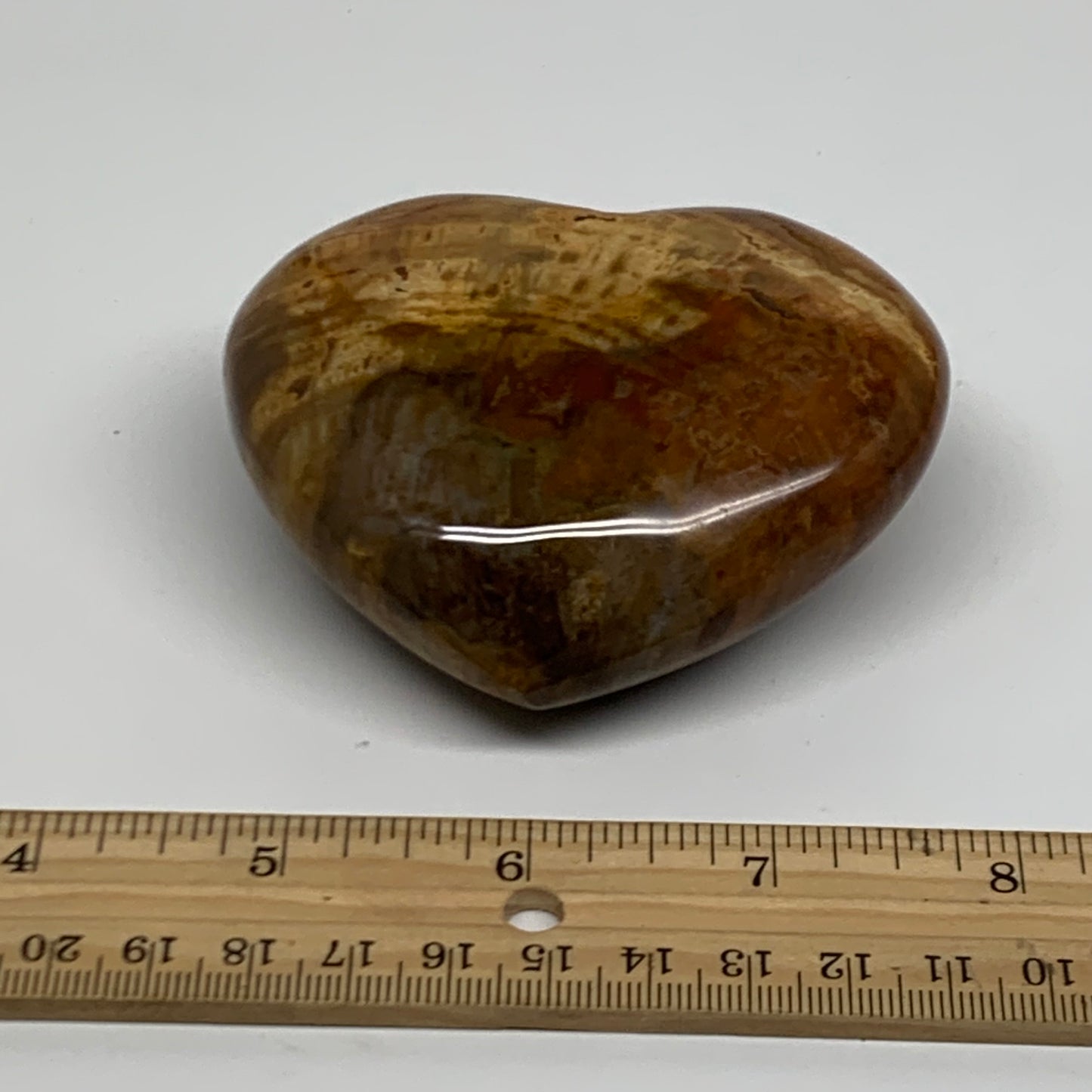 0.56 lbs, 2.7"x3.3"x1.3", Polychrome Jasper Heart Polished Crystal, B38058