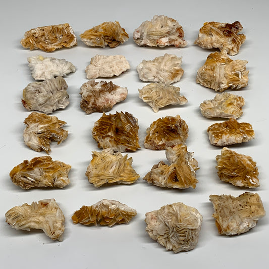 4.56 lbs, 1.8"-3", 24pcs, Golden Barite Mineral Specimen, Wholesale, B33568