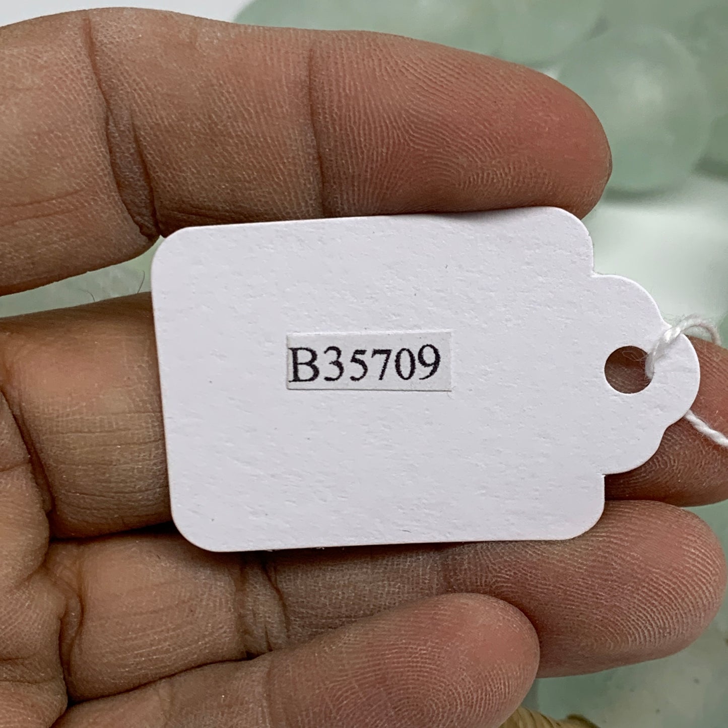 0.94 lbs, 15mm-21mm, 1 Strand, 31 beads, Green/Blue Sea Glass Beads, B35709